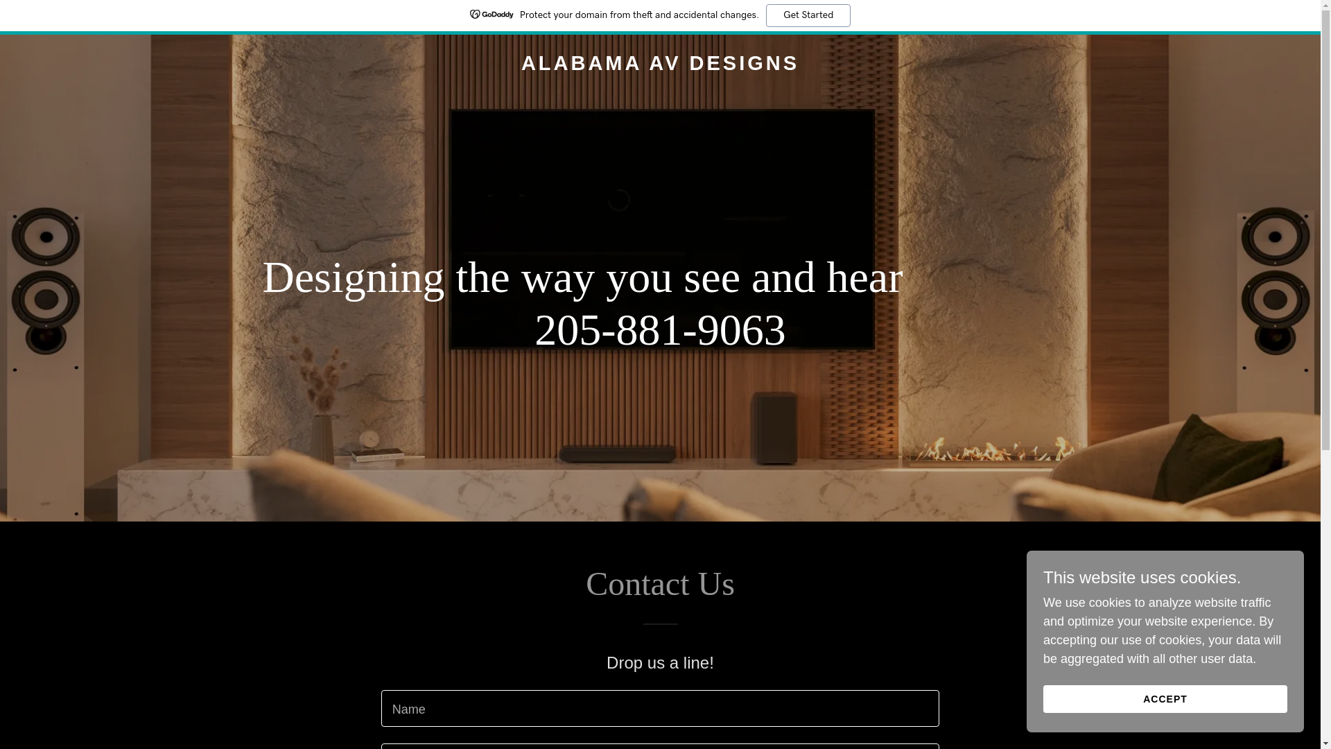website screenshot of https://alabamaavdesigns.com/