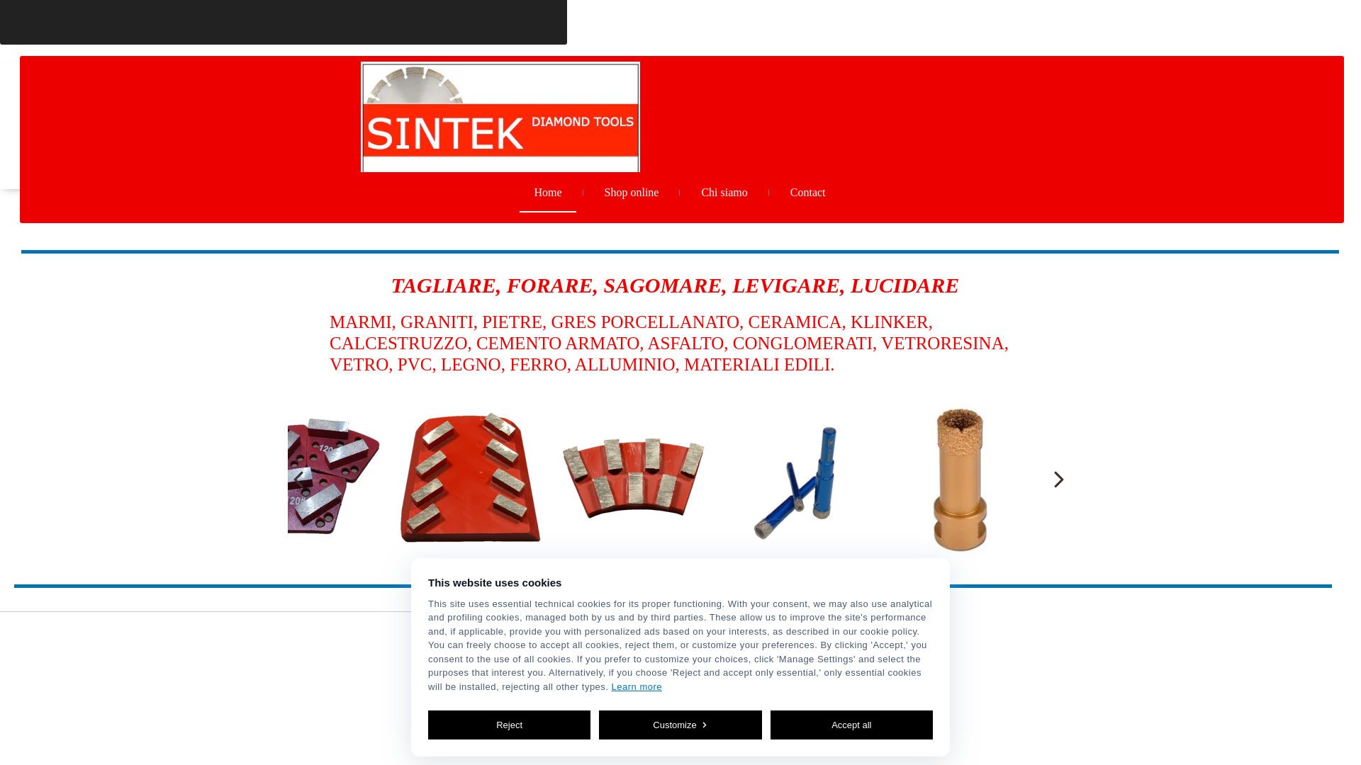 website screenshot of https://sintekonline.it/