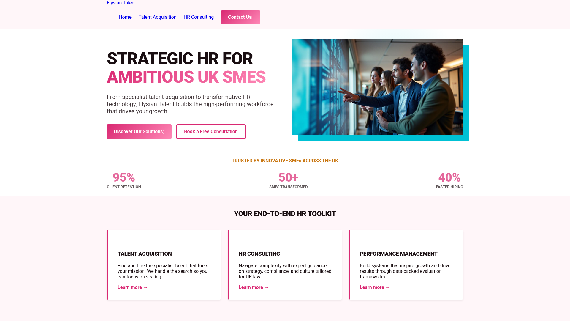 website screenshot of https://eulysitehub.digital