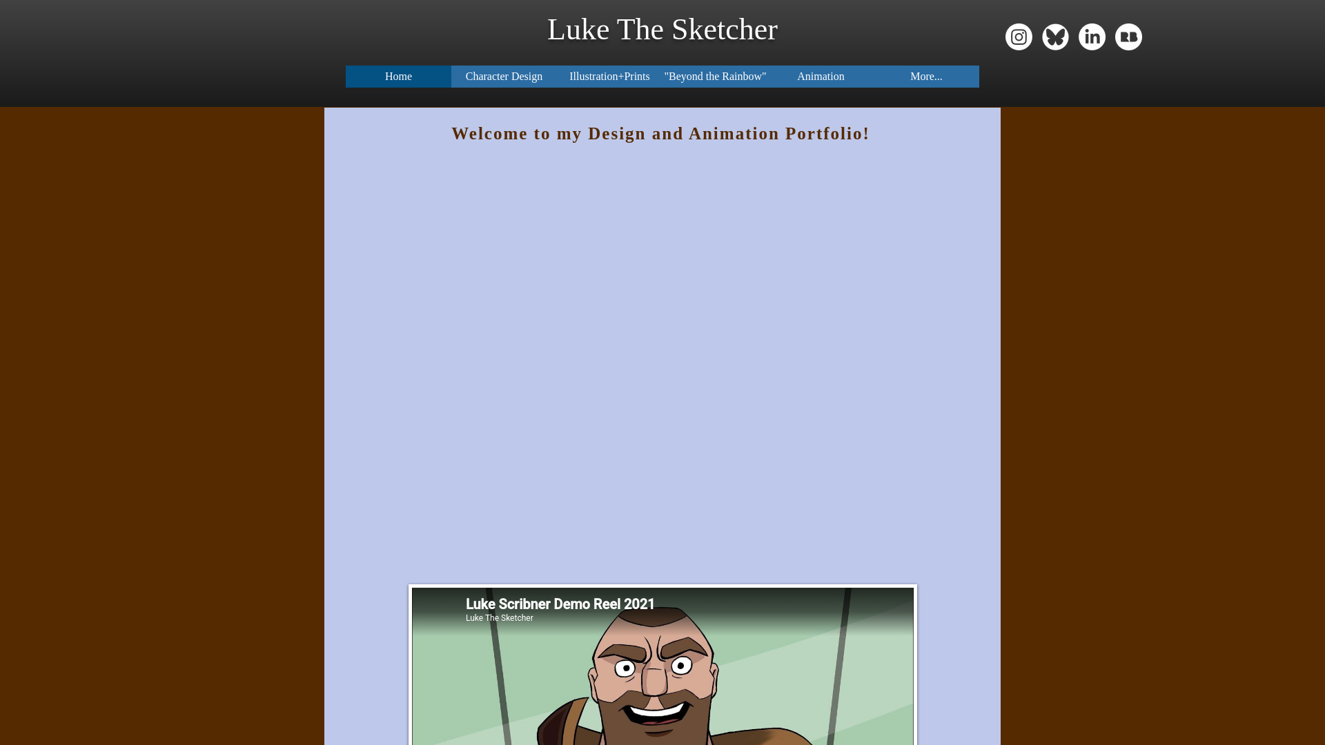 website screenshot of https://lukethesketcher.com/