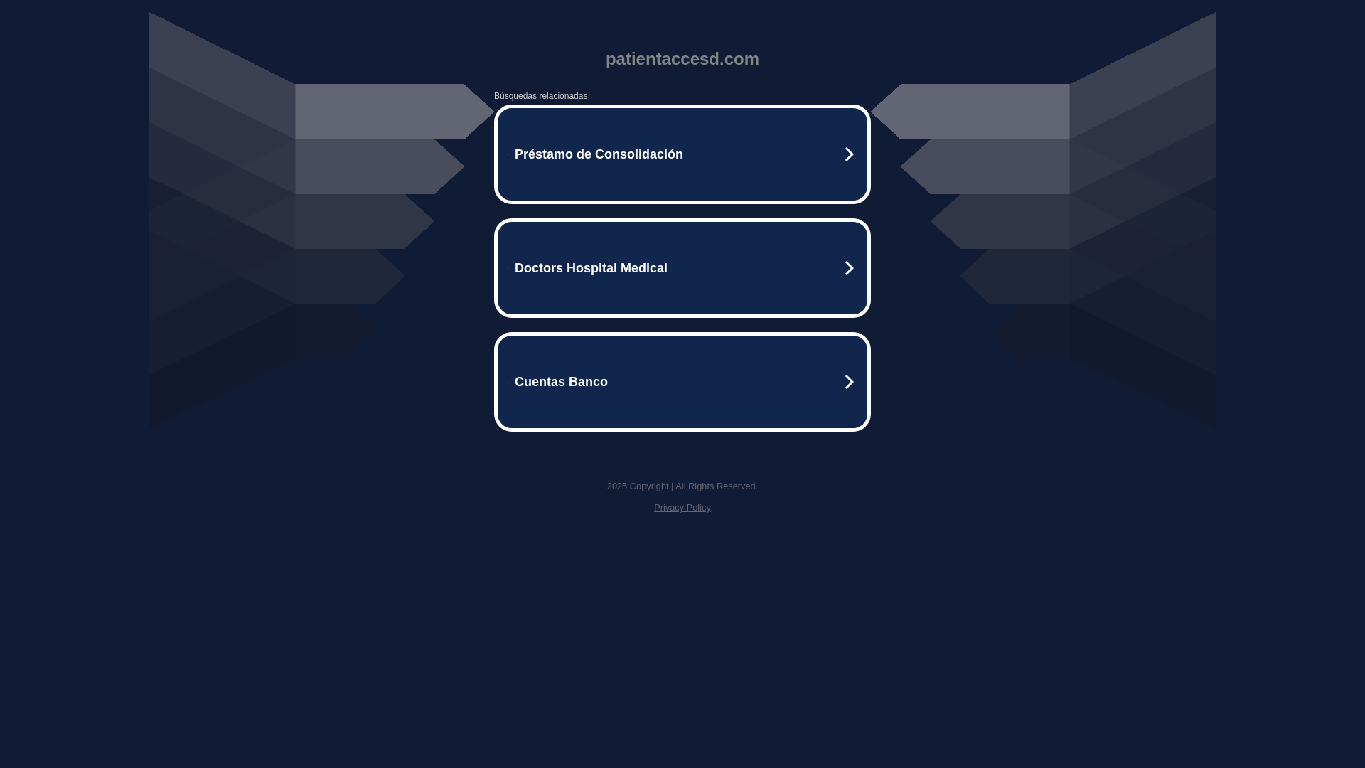 website screenshot of https://marketing.patientaccesd.com/