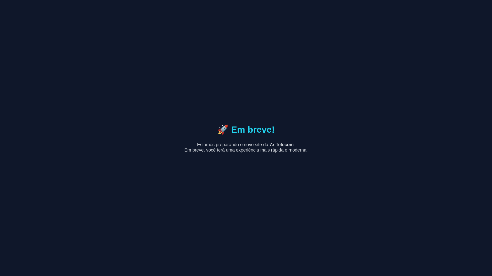 website screenshot of https://7xtelecom.com.br/