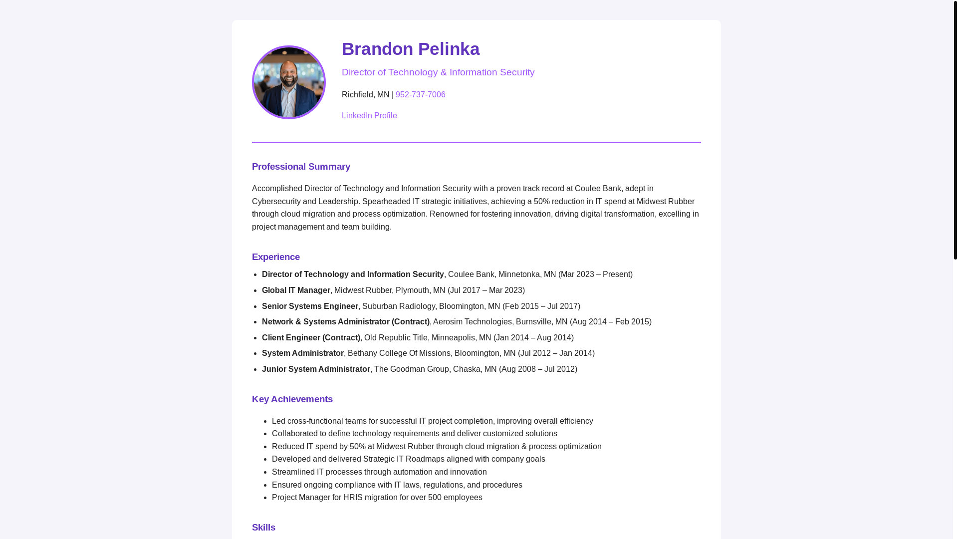 website screenshot of https://brandonp.pages.dev/