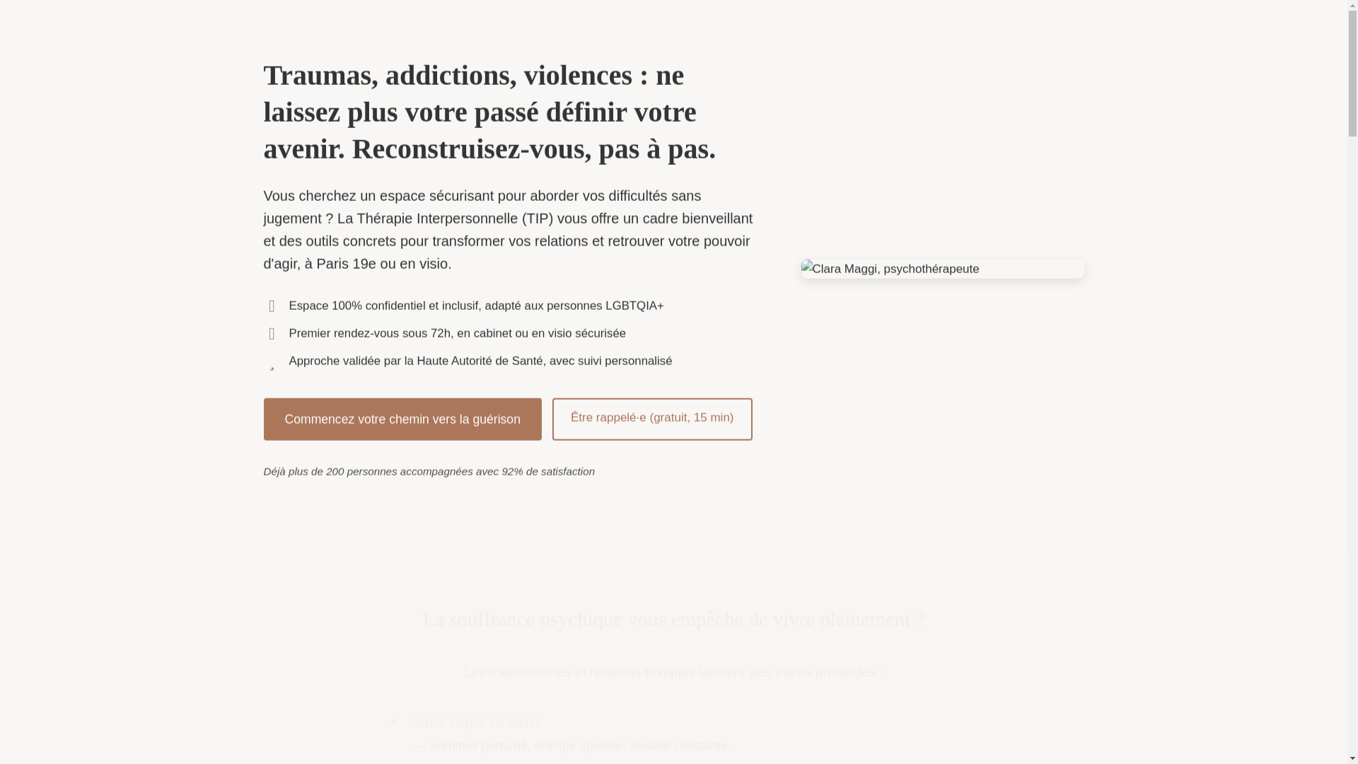 website screenshot of https://clara-maggi.pages.dev/