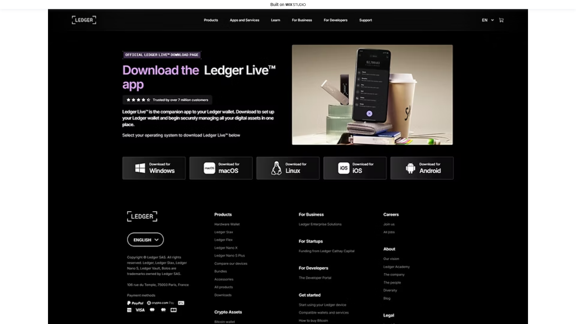website screenshot of https://lddger-live-us.wixstudio.com/us-en