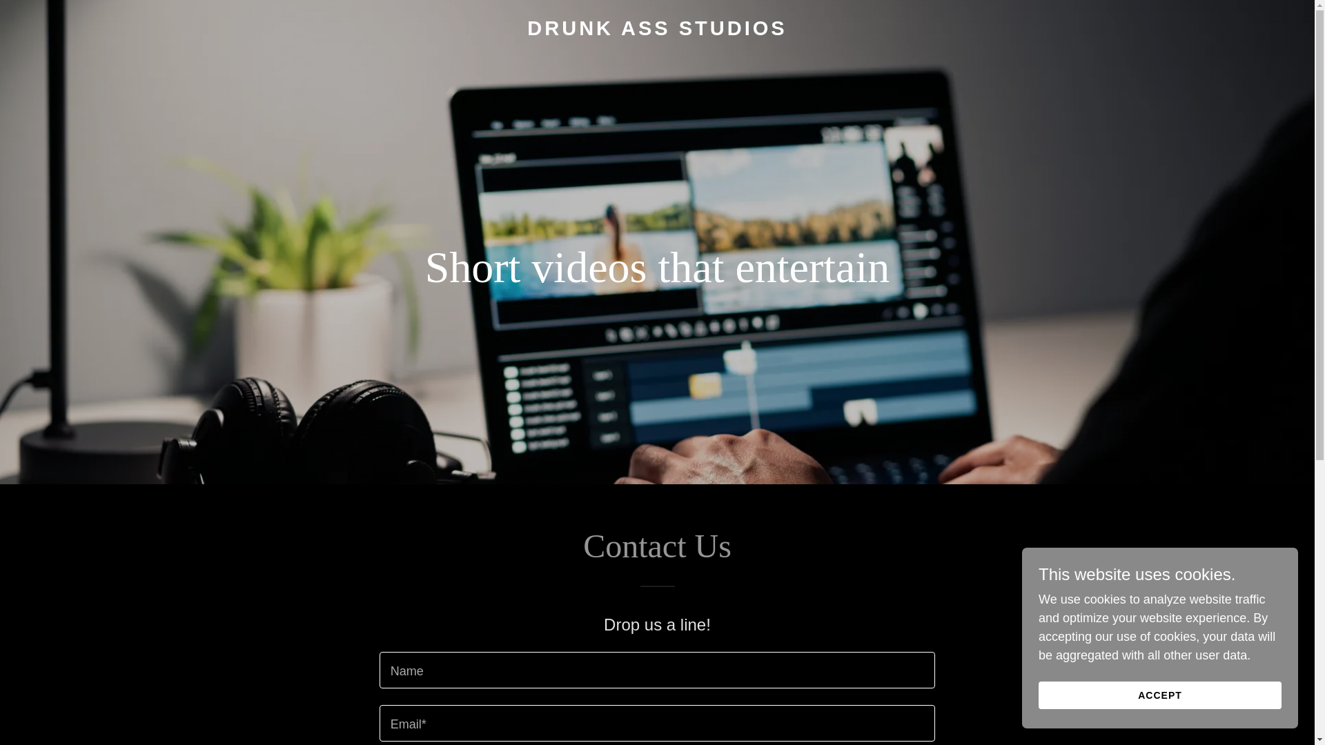 website screenshot of https://drunkassstudios.ca/