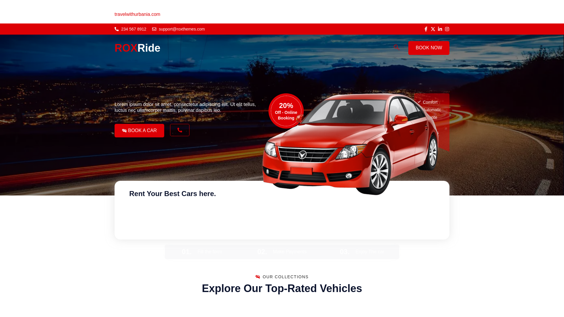 website screenshot of https://travelwithurbania.com/