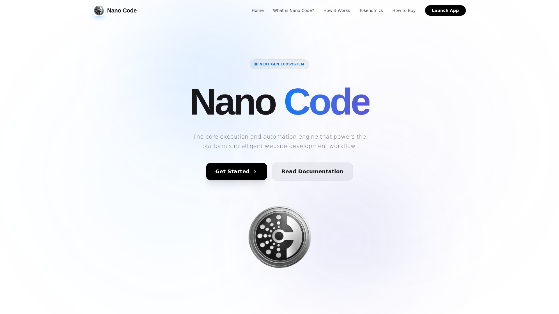 website screenshot of https://nano-code.org/