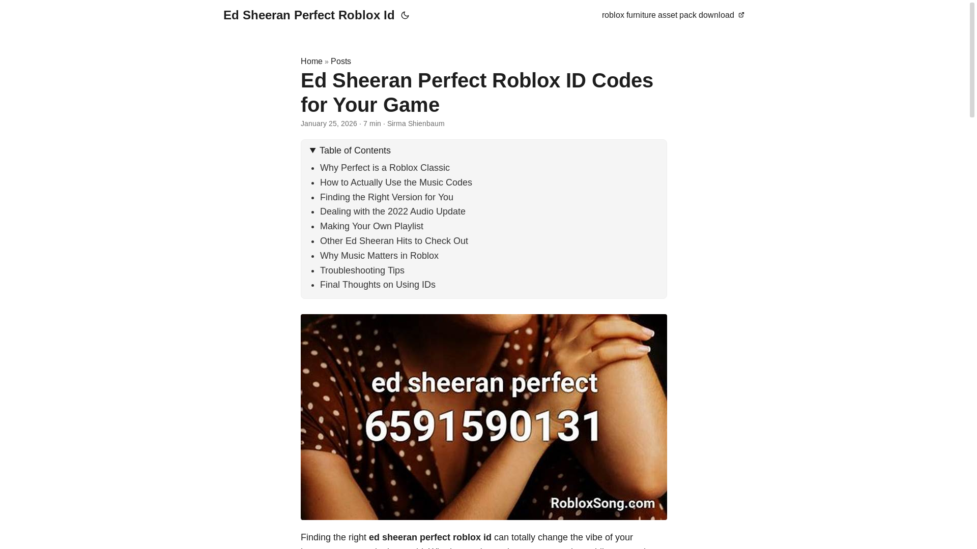 website screenshot of https://ed-sheeran-perfect-roblox-id.pages.dev/