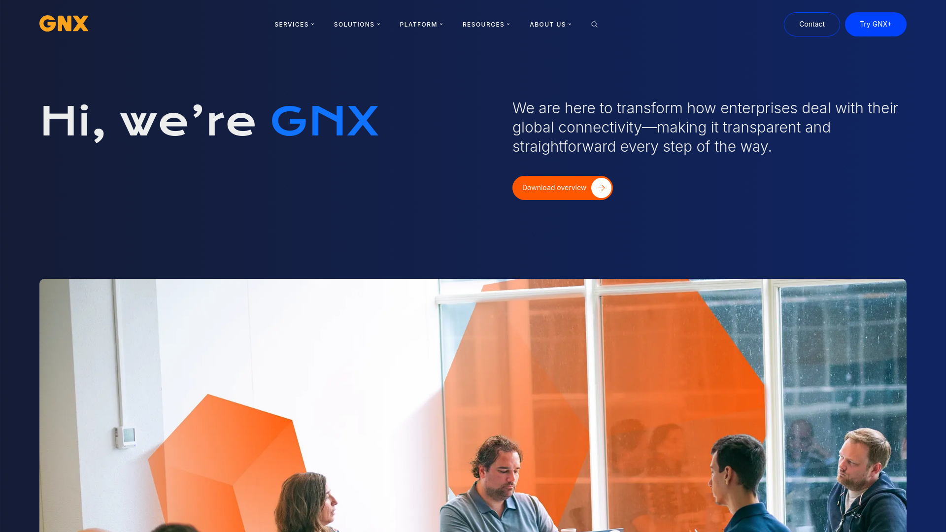 website screenshot of https://gnx-website.pages.dev/