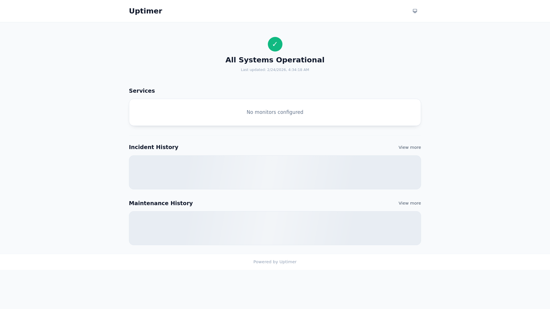 website screenshot of https://uptimer-7oe.pages.dev/
