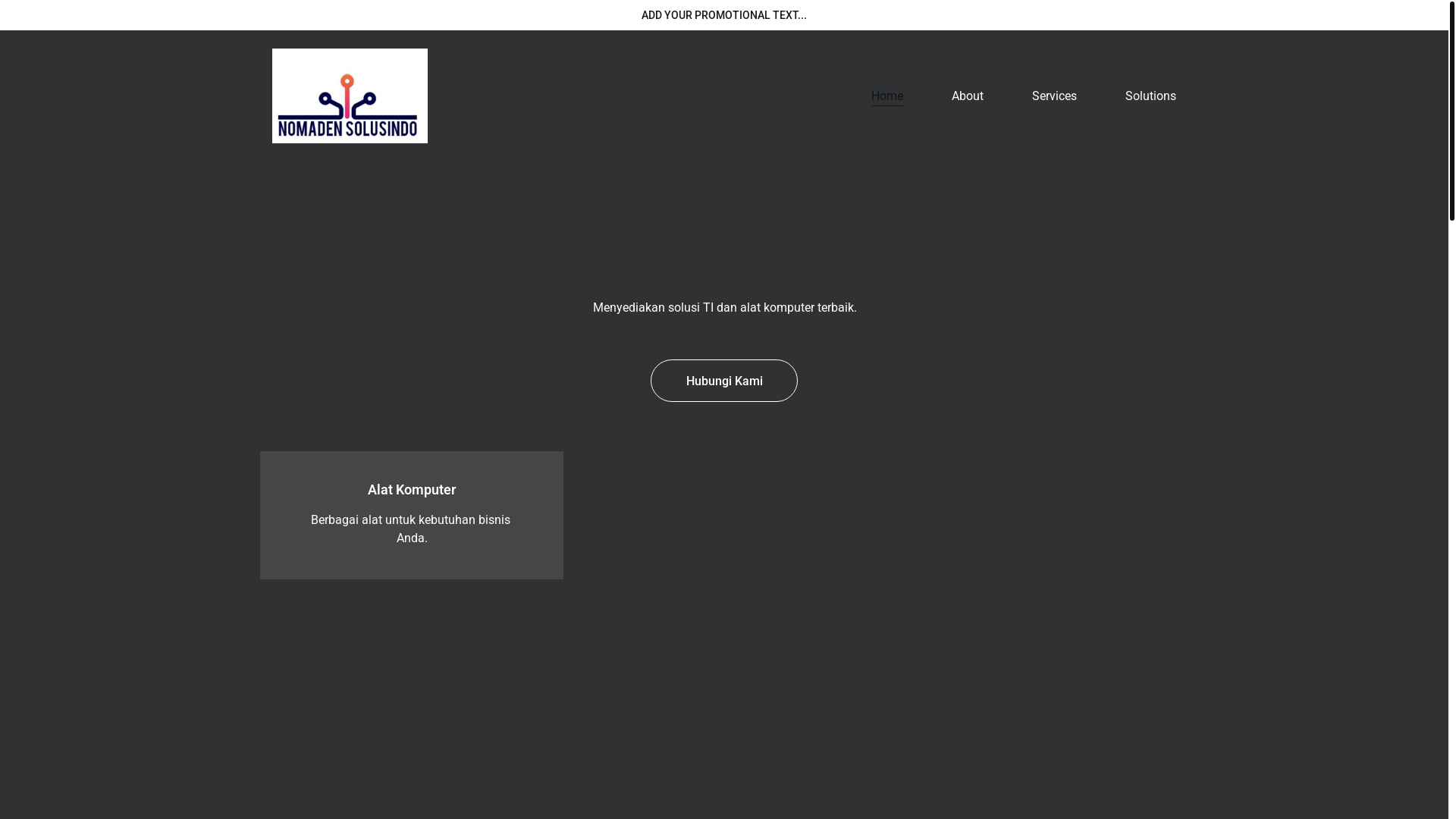 website screenshot of https://nomadensolusi.co.id/