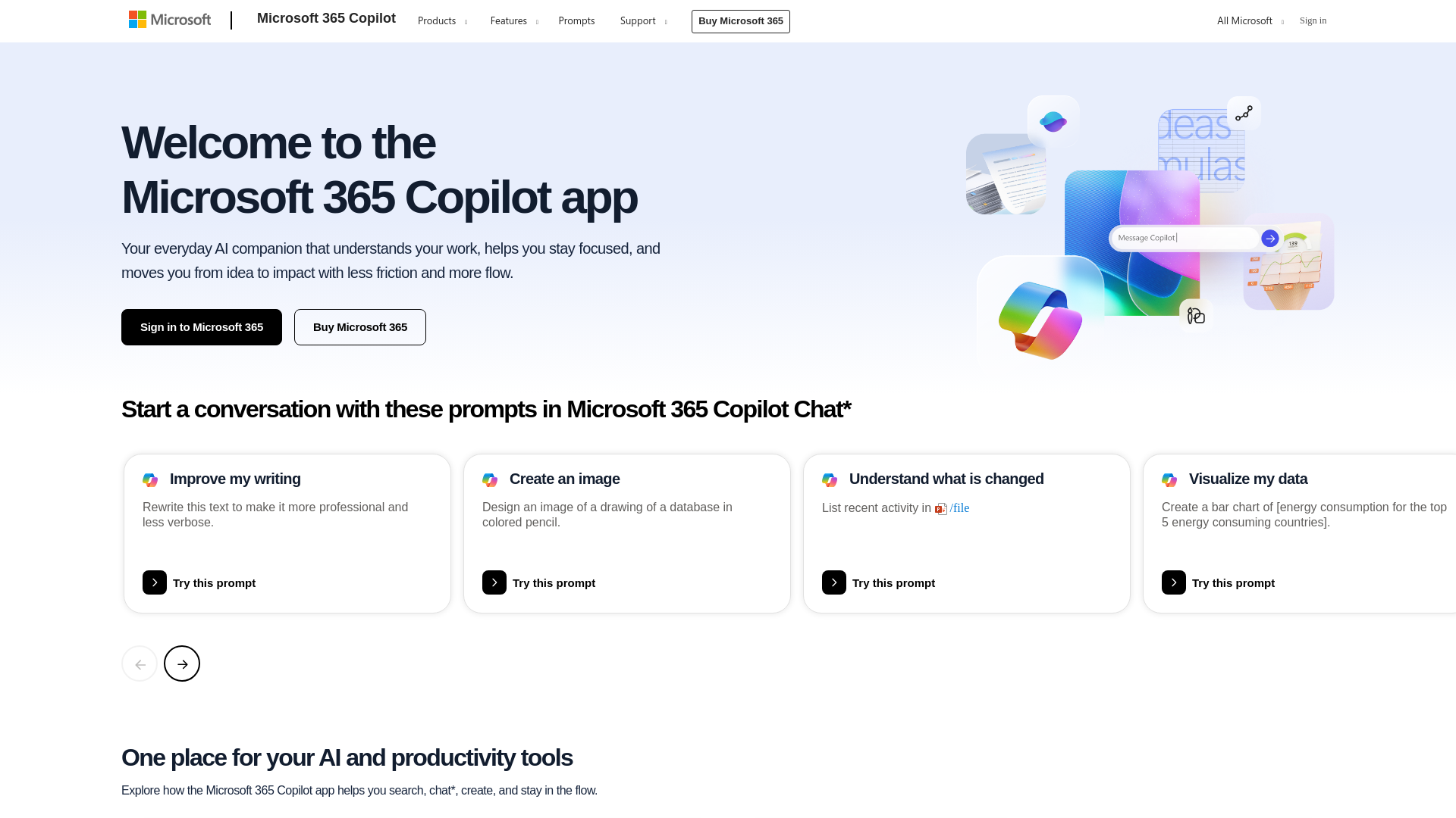 website screenshot of https://cloud.microsoft