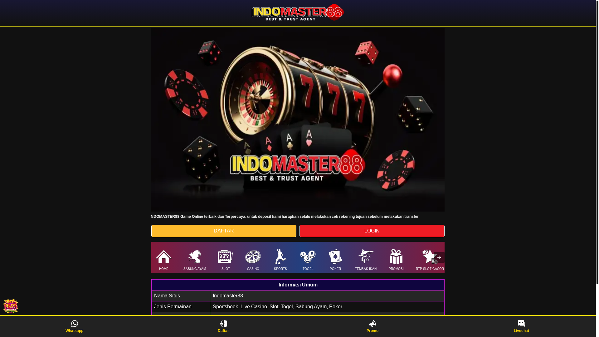 website screenshot of https://amp-indomaster88-2.pages.dev/