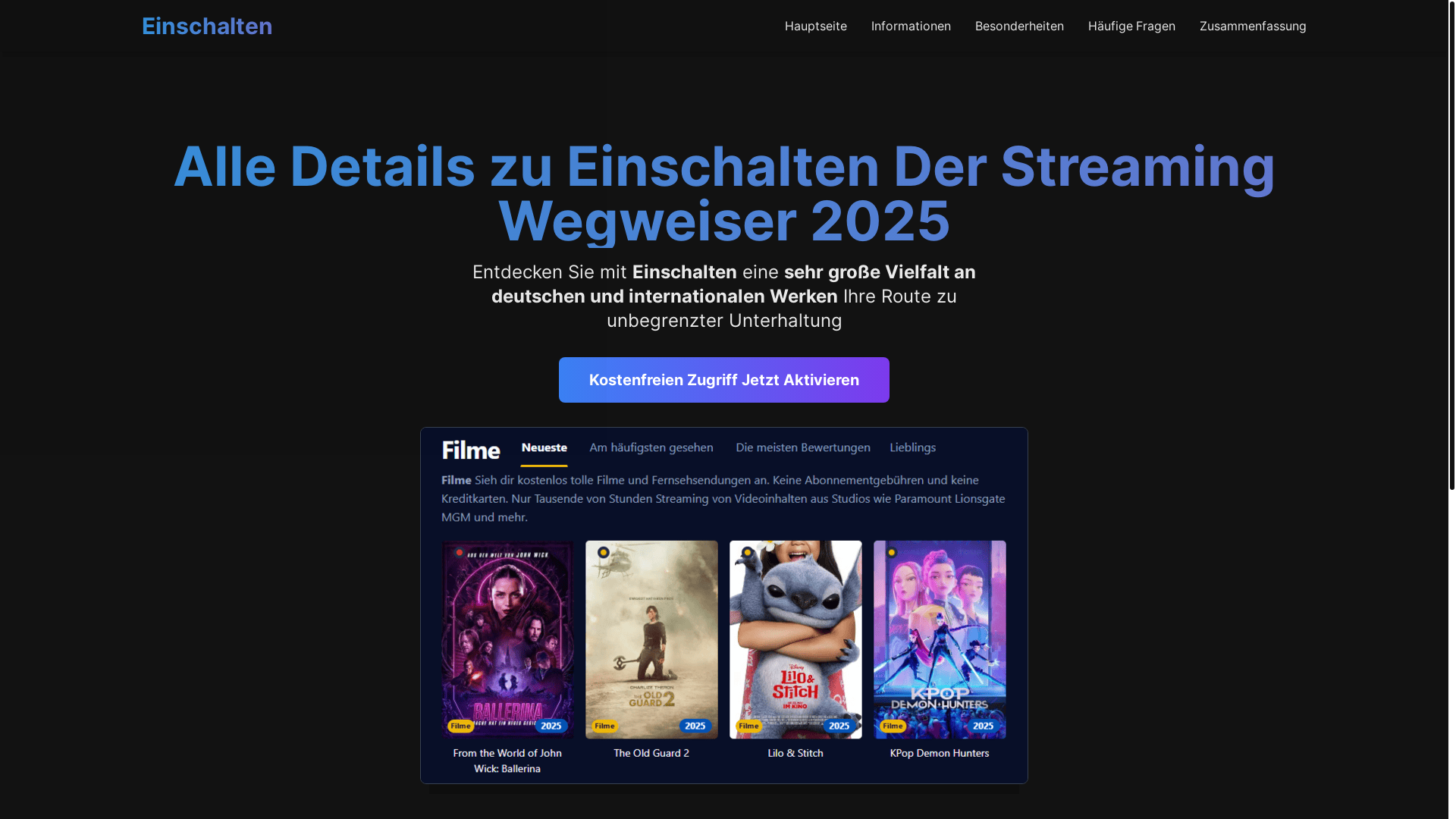 website screenshot of https://einschalten-ynzd.pages.dev/