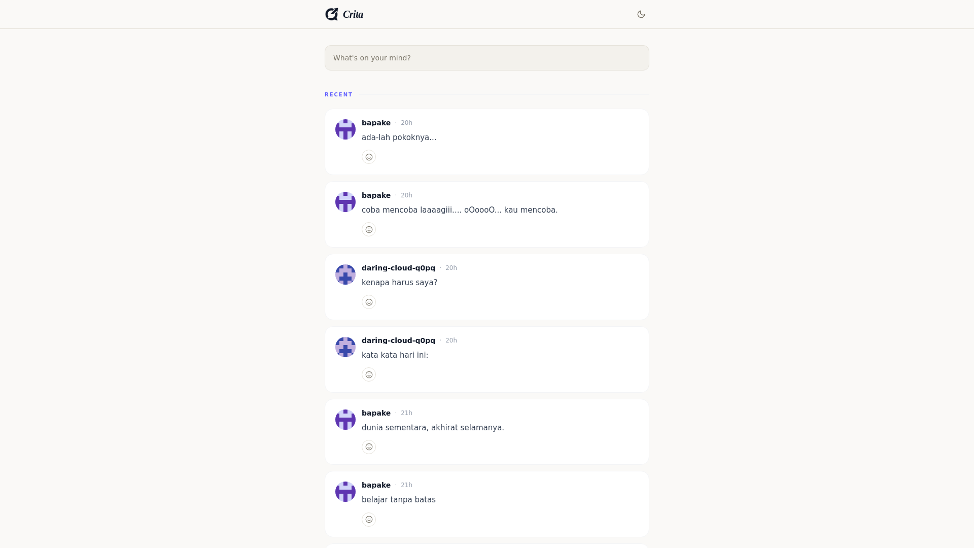 website screenshot of https://crita.pages.dev/