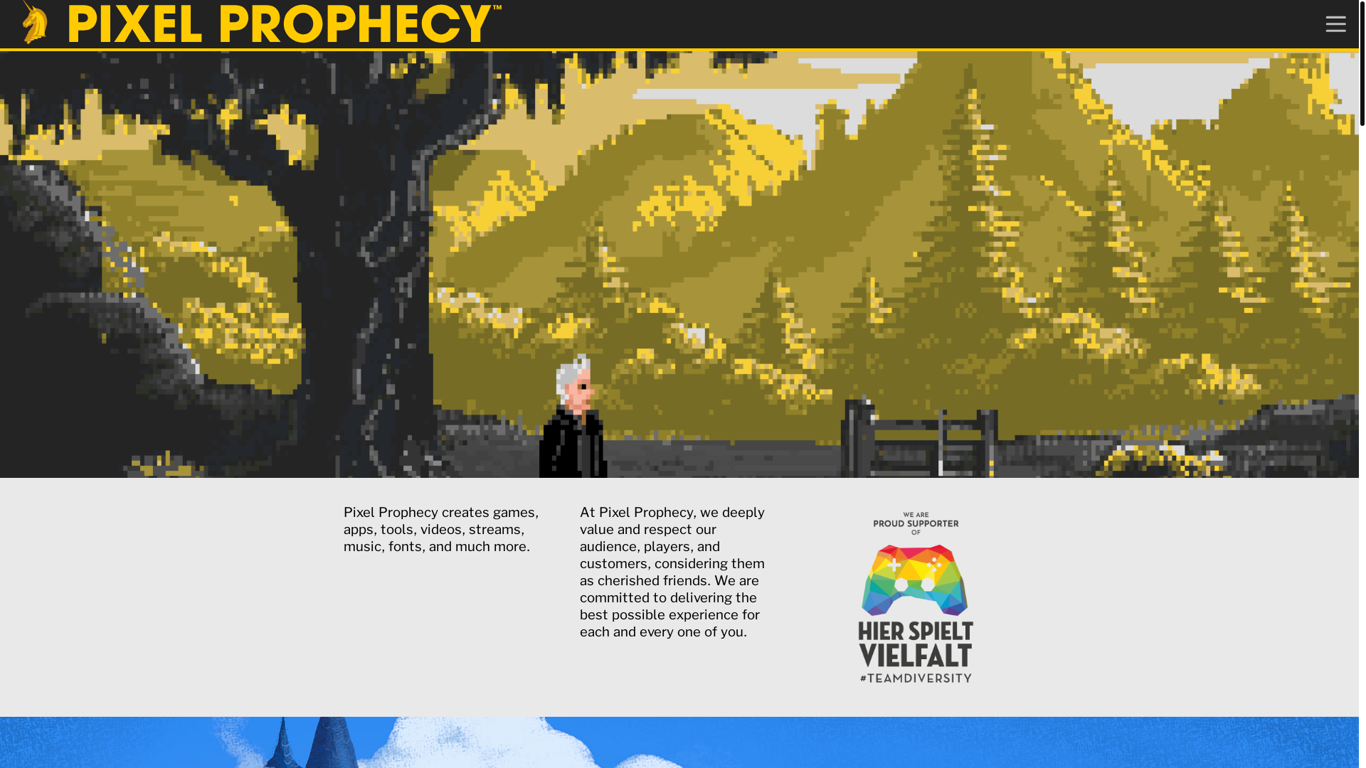 website screenshot of https://pixelprophecy.com/