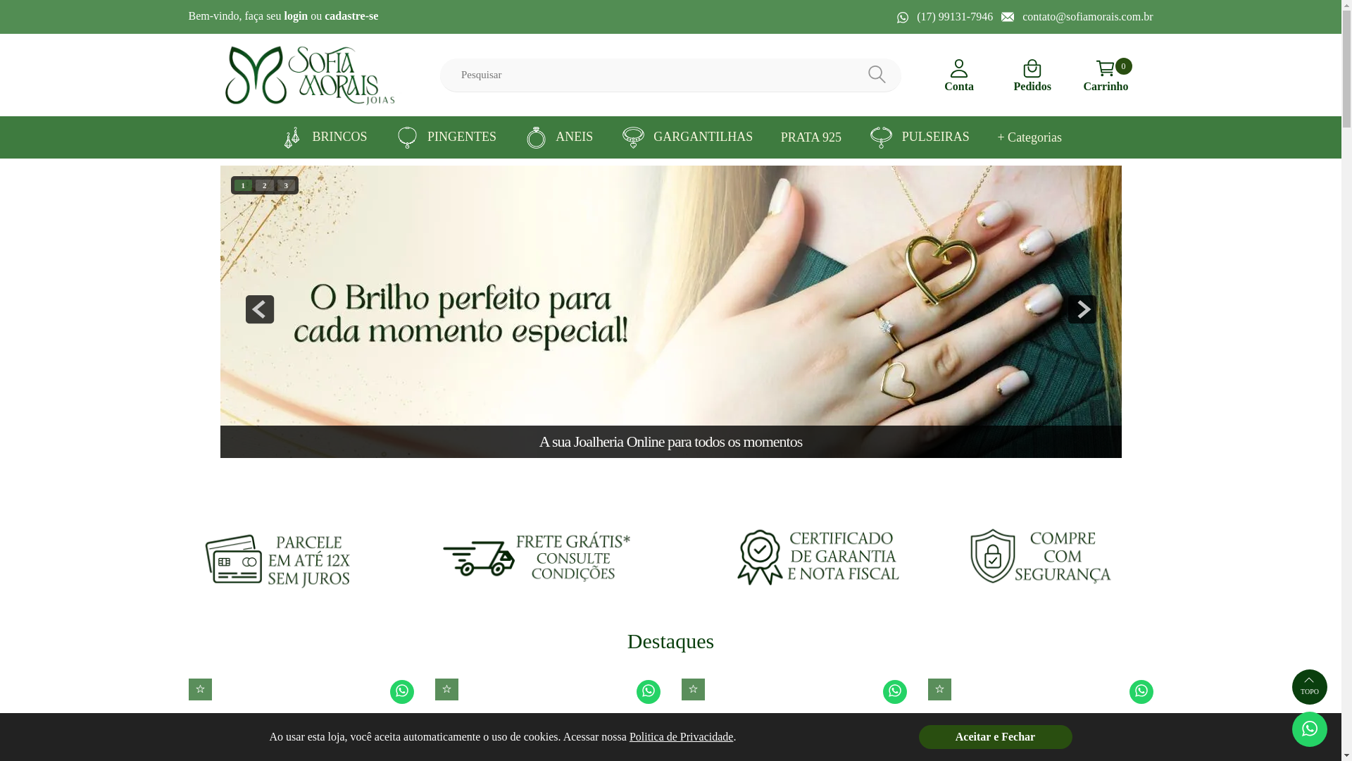 website screenshot of https://sofiamorais.com.br/
