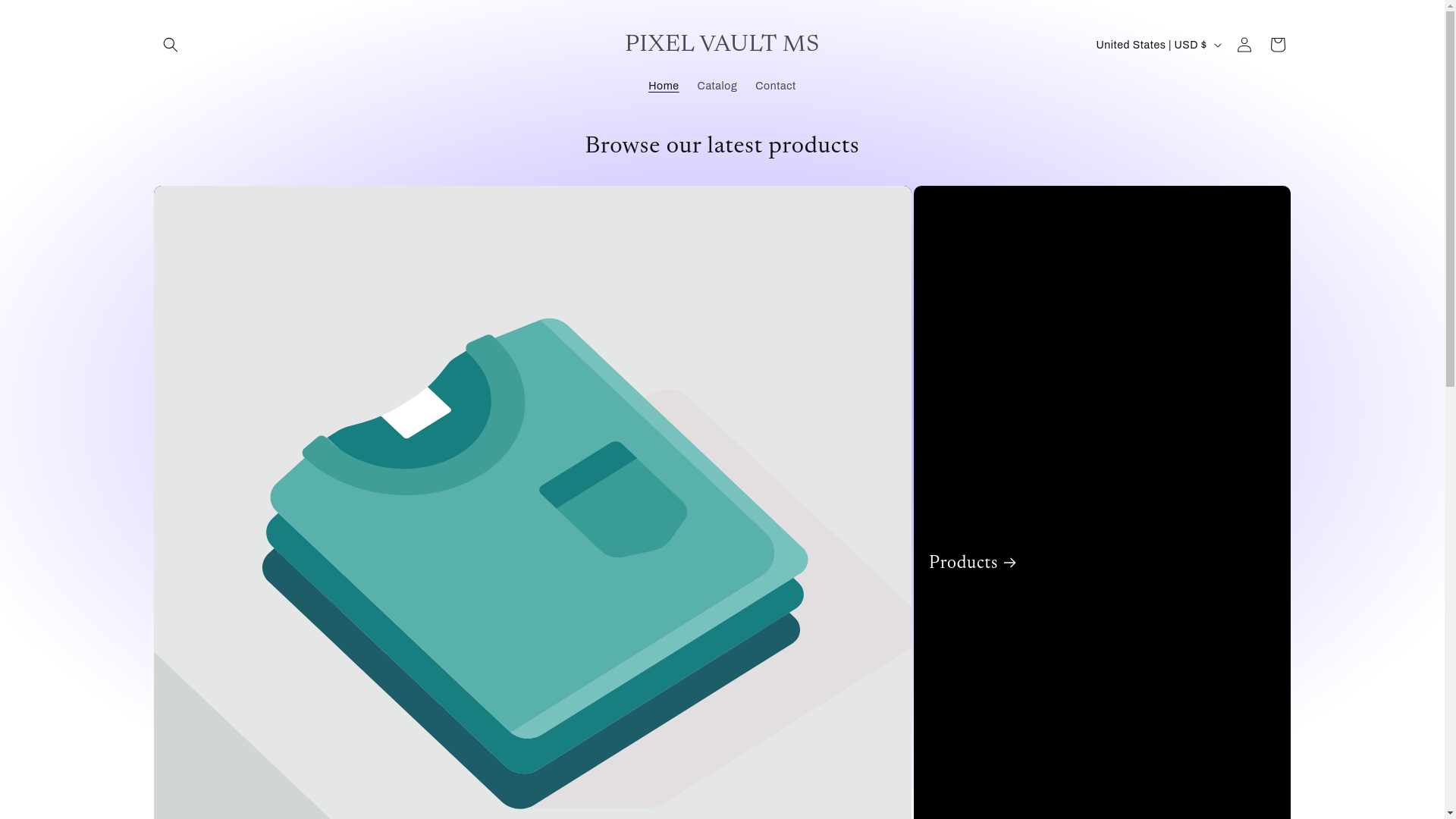 website screenshot of https://pixelvaultms.com/