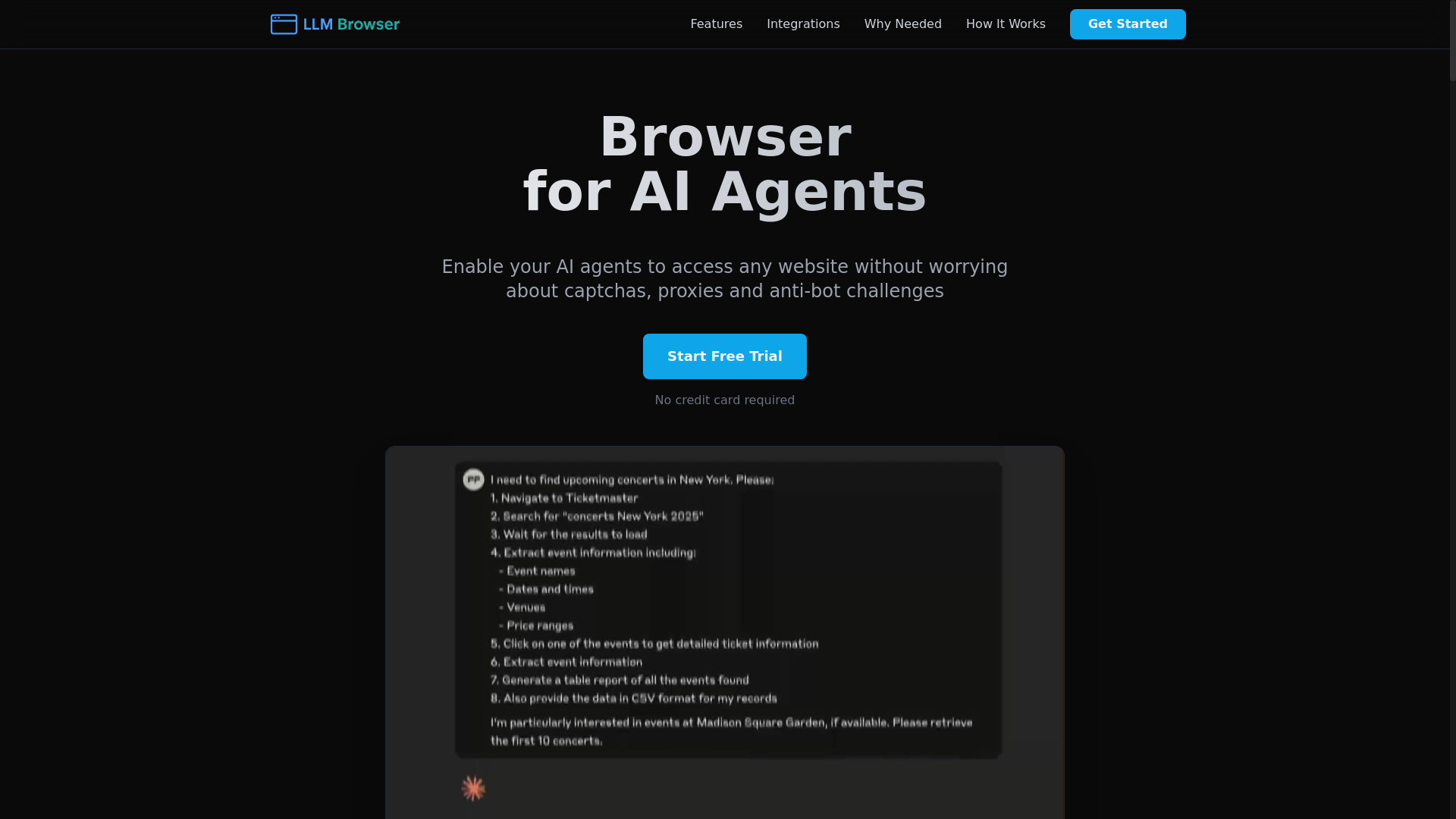 website screenshot of https://browser-ai-agent.pages.dev/