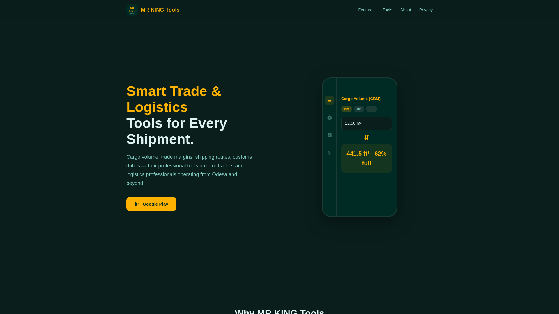 website screenshot of https://mrking-website.pages.dev/