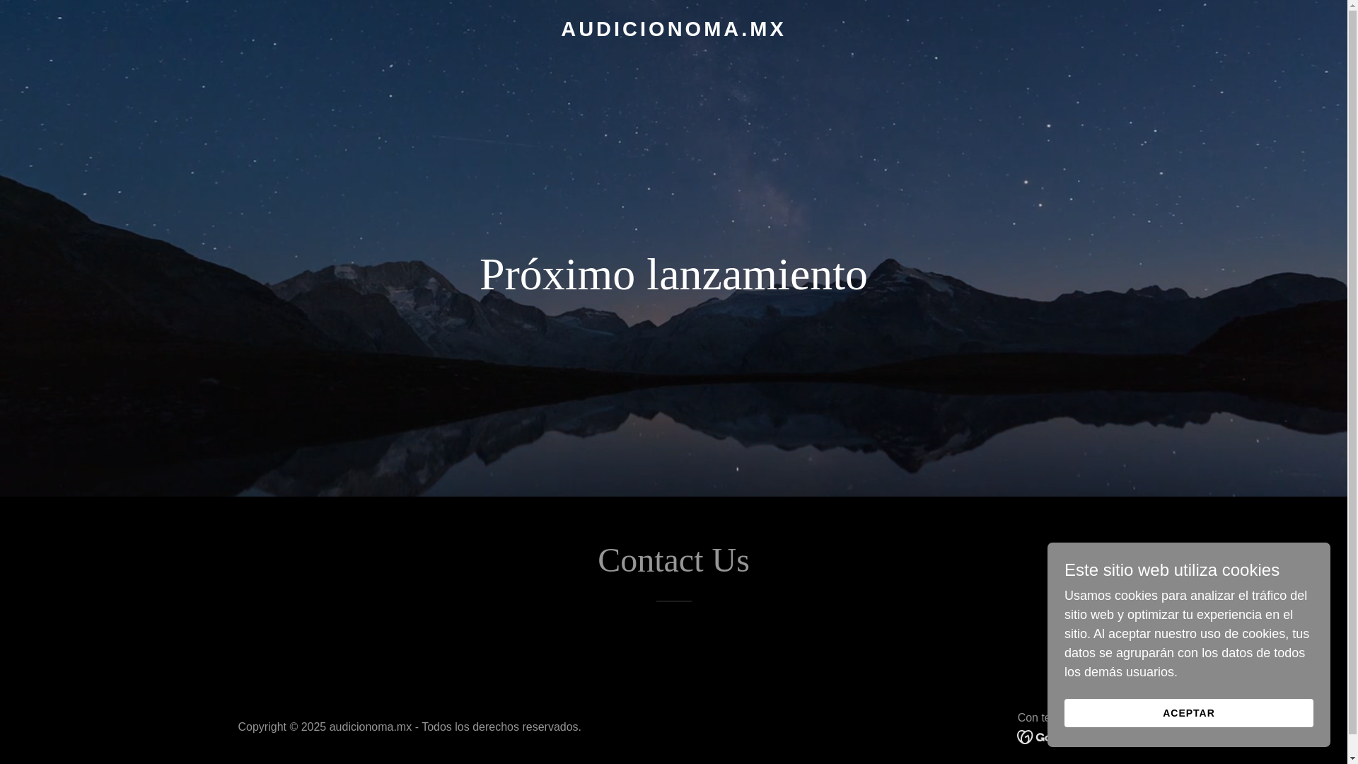 website screenshot of https://audicionoma.mx/