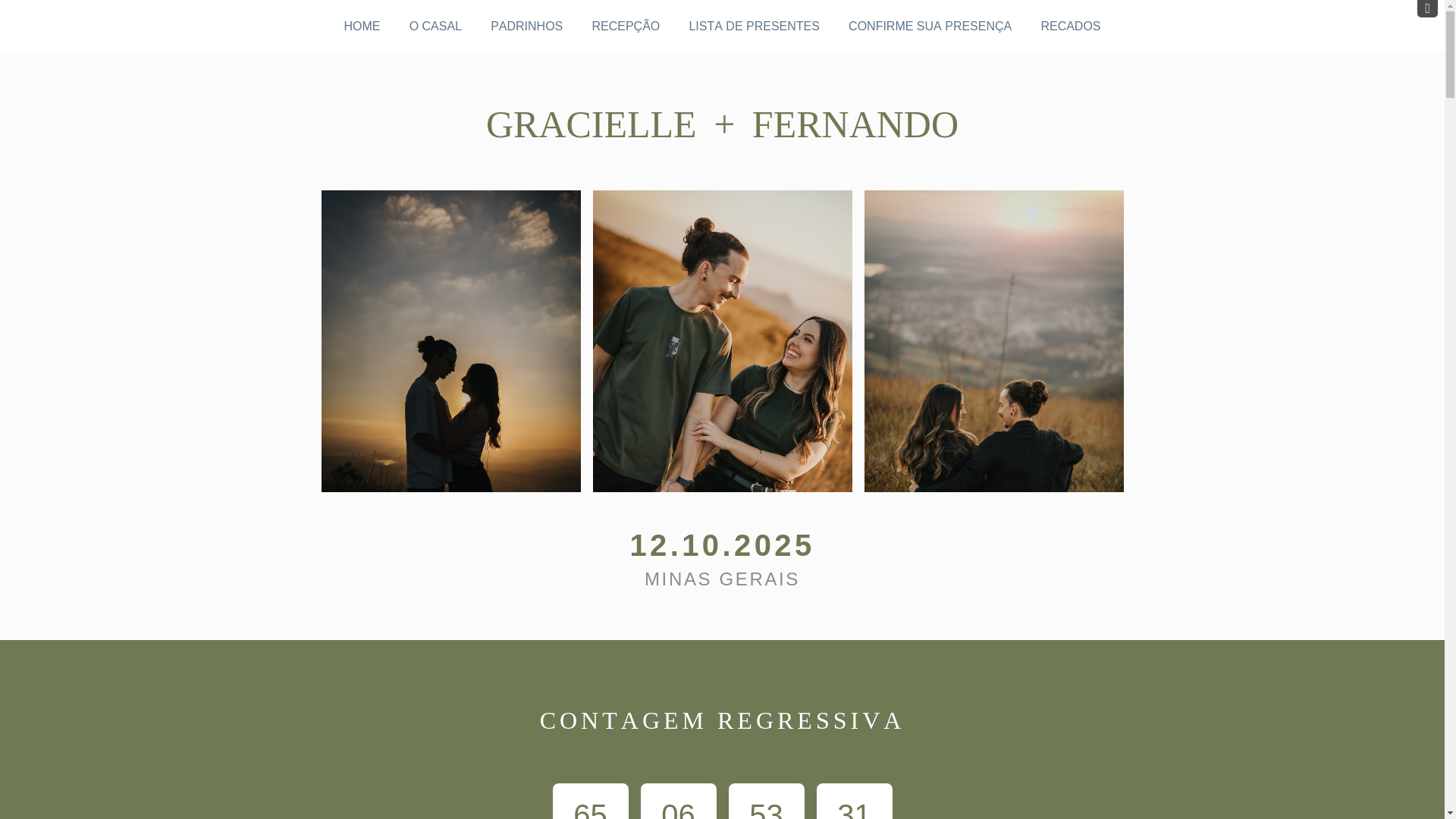 website screenshot of https://fernandoegracielle.com.br/