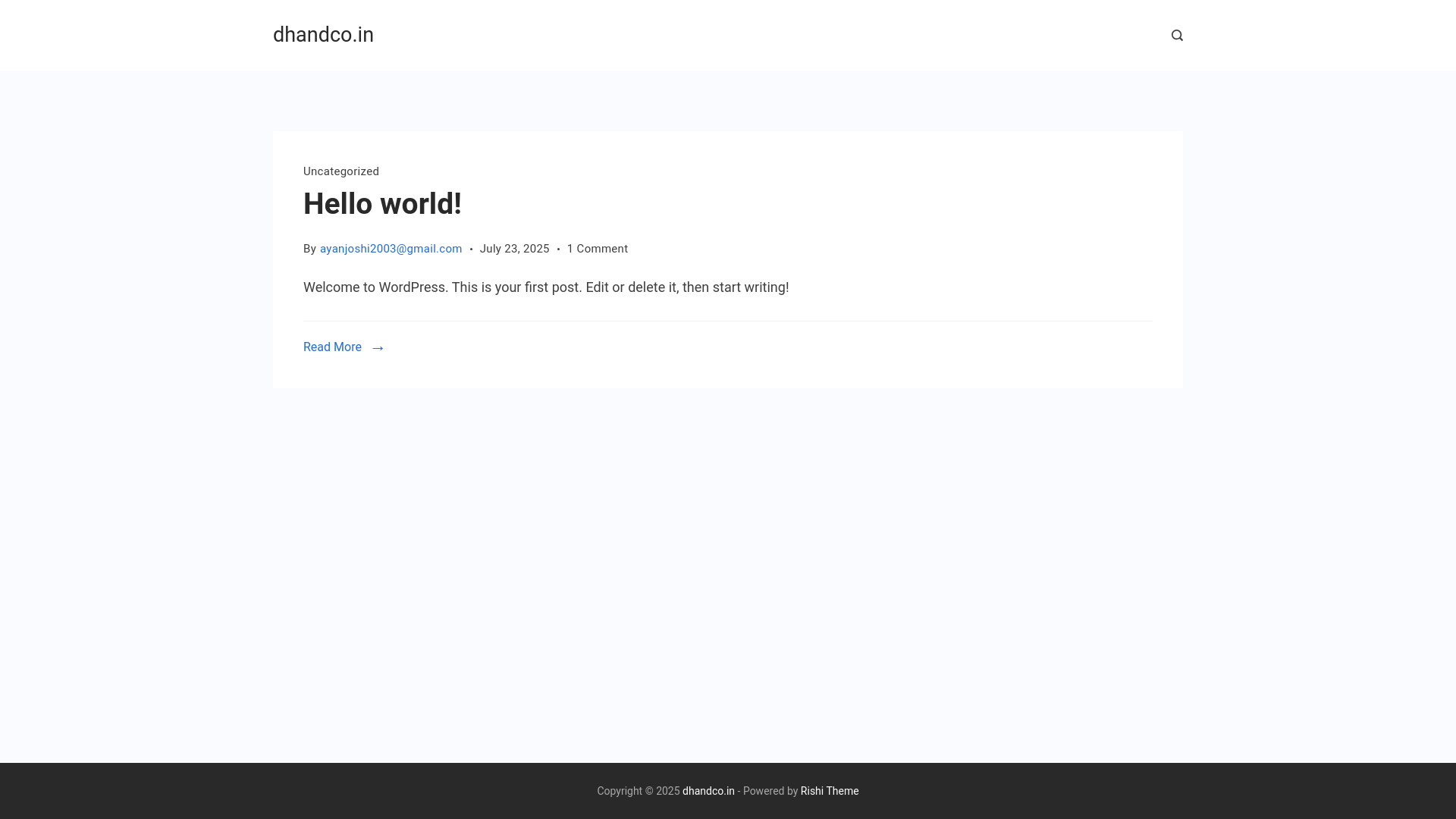 website screenshot of https://dhandco.in/