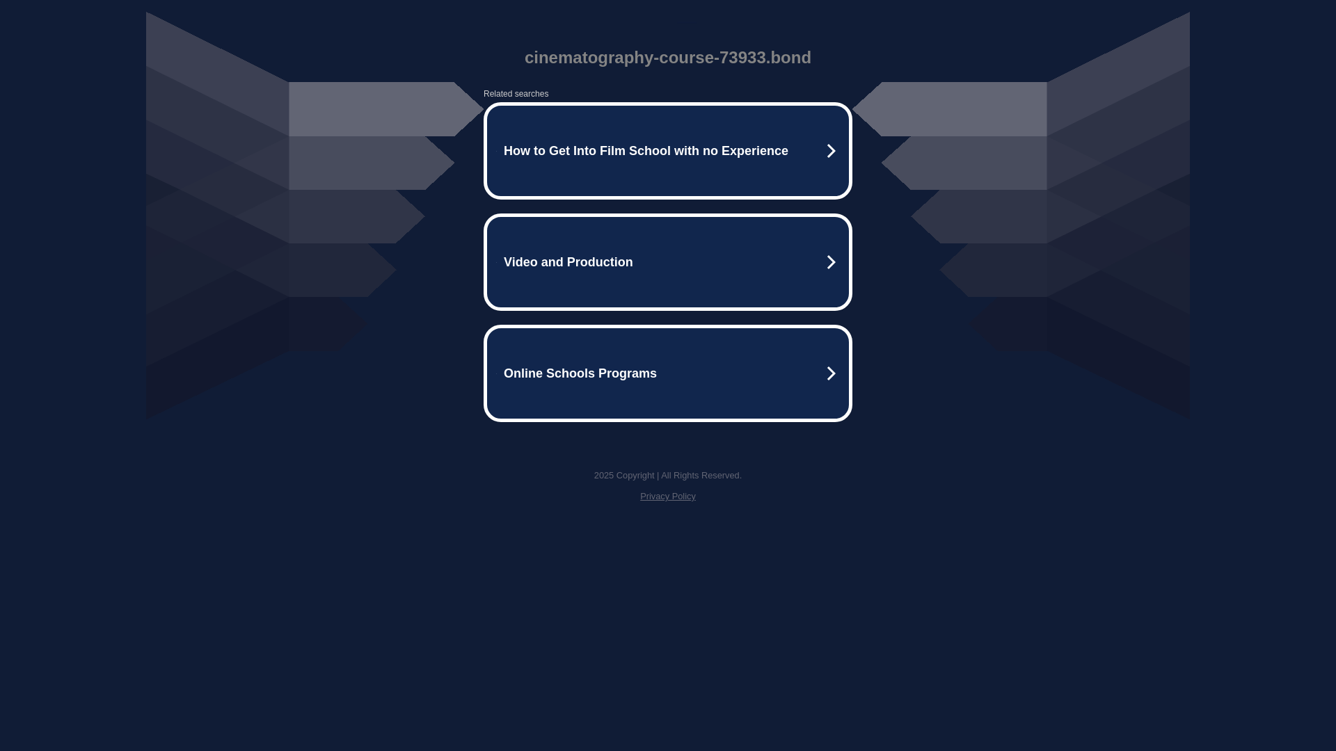 website screenshot of https://cinematography-course-73933.bond/