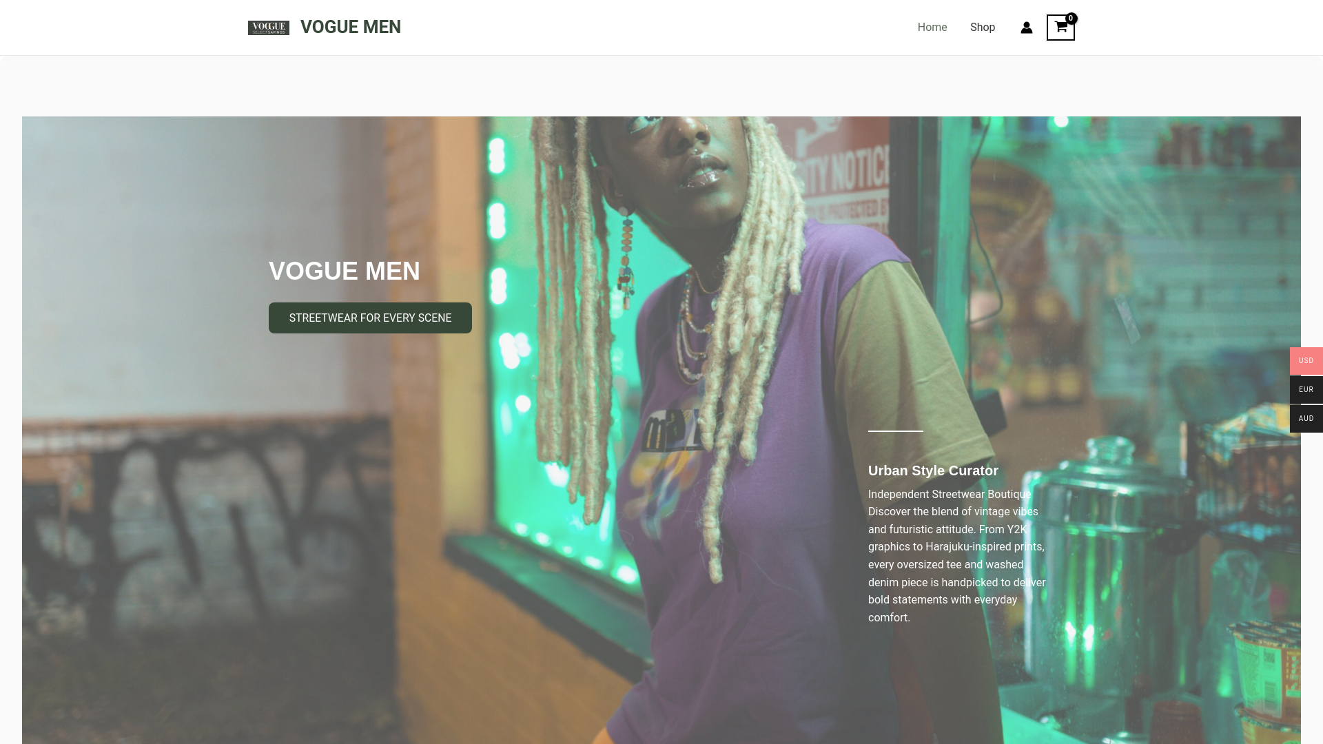 website screenshot of https://voguessavings.shop