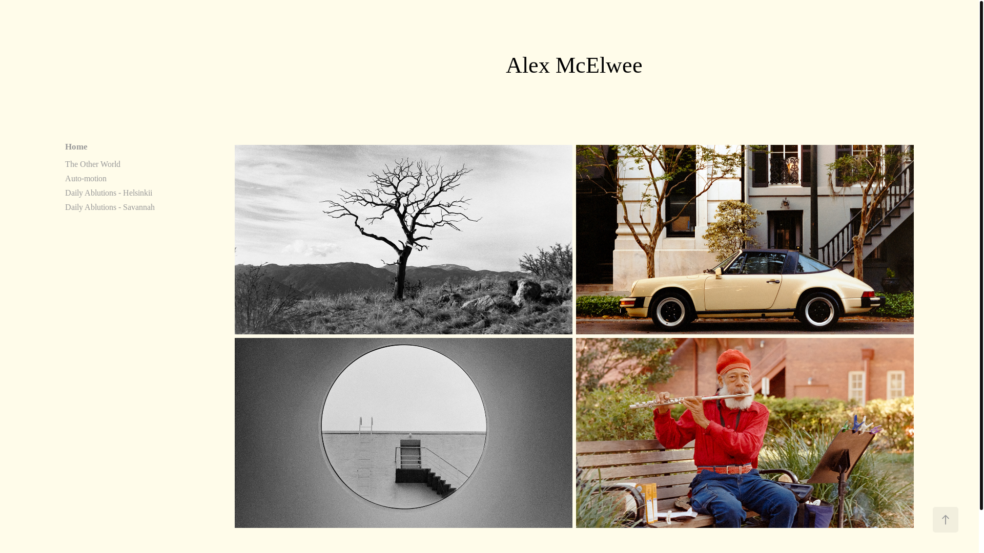 website screenshot of https://alexmcelwee.com/