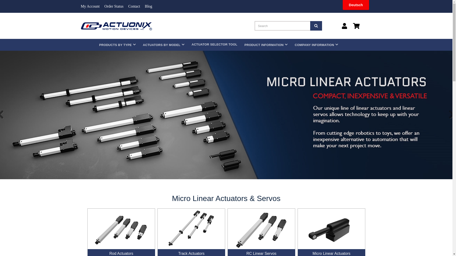 website screenshot of https://www.actuonix.com/