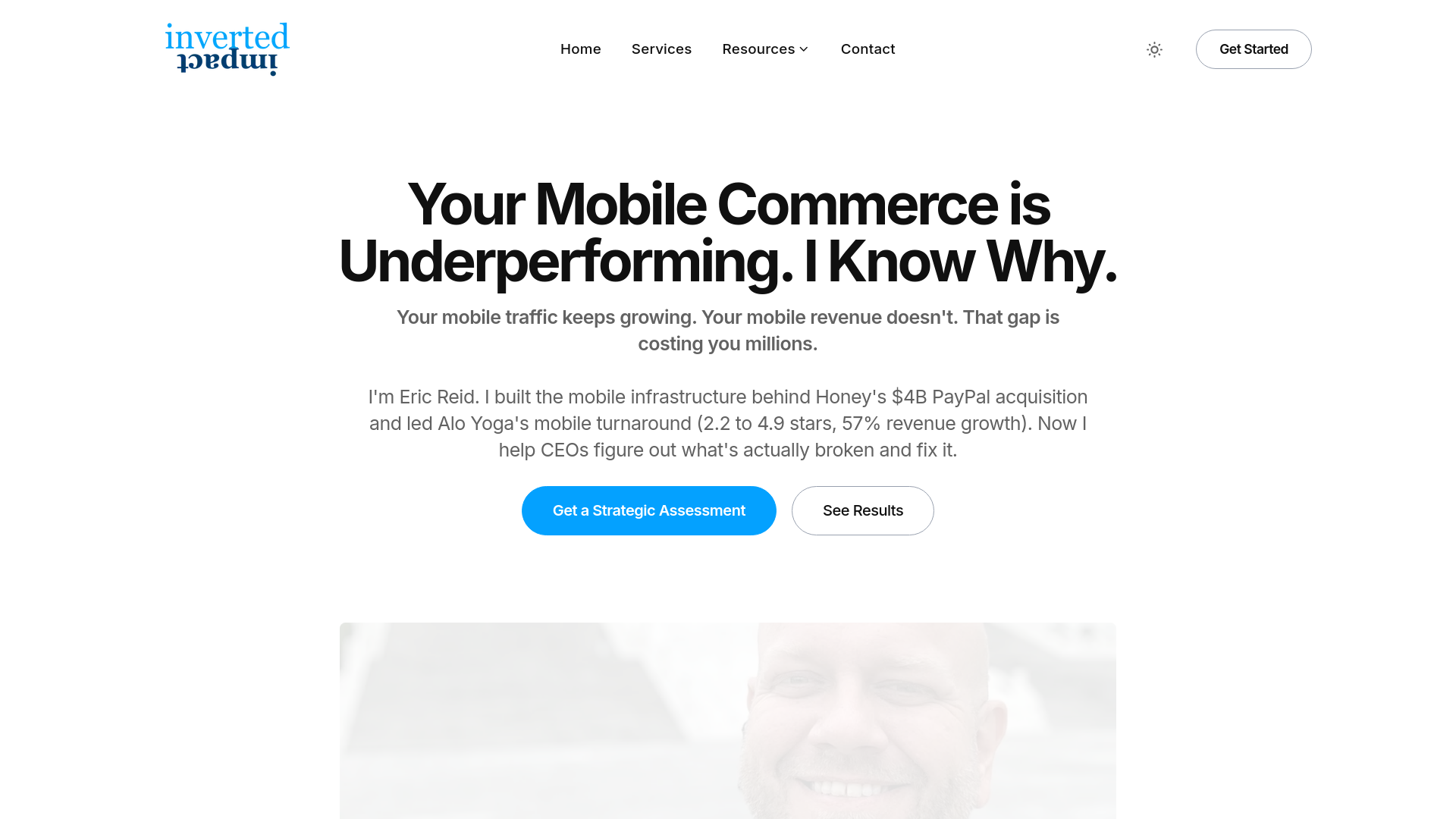 website screenshot of https://invertedimpact-com.pages.dev/