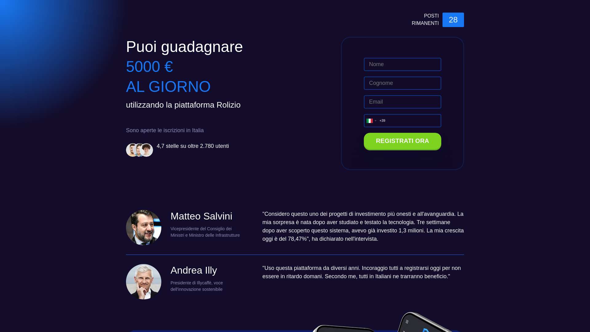 website screenshot of https://rolizio.vip