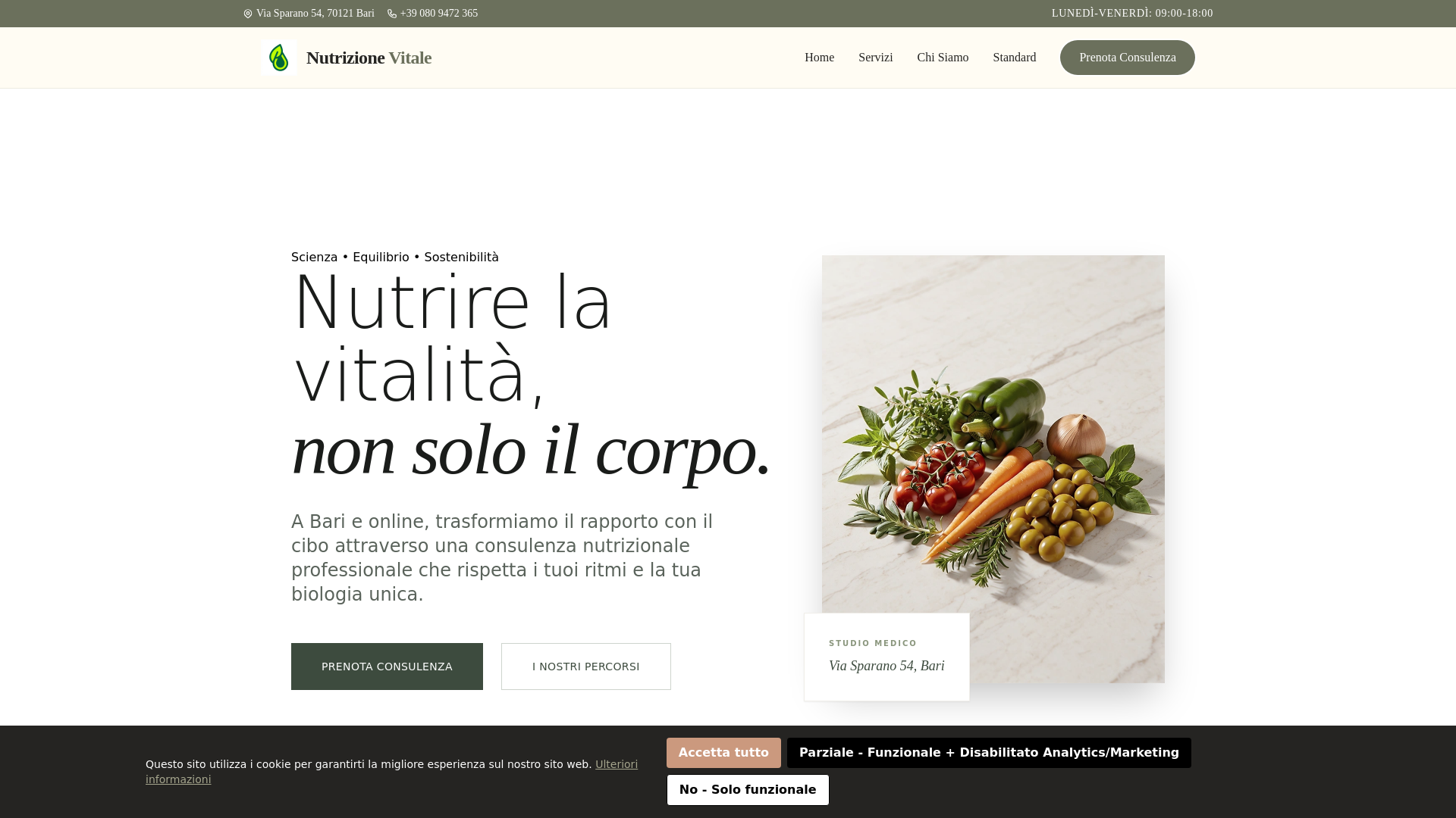 website screenshot of https://nutrizioneitaleitme.info