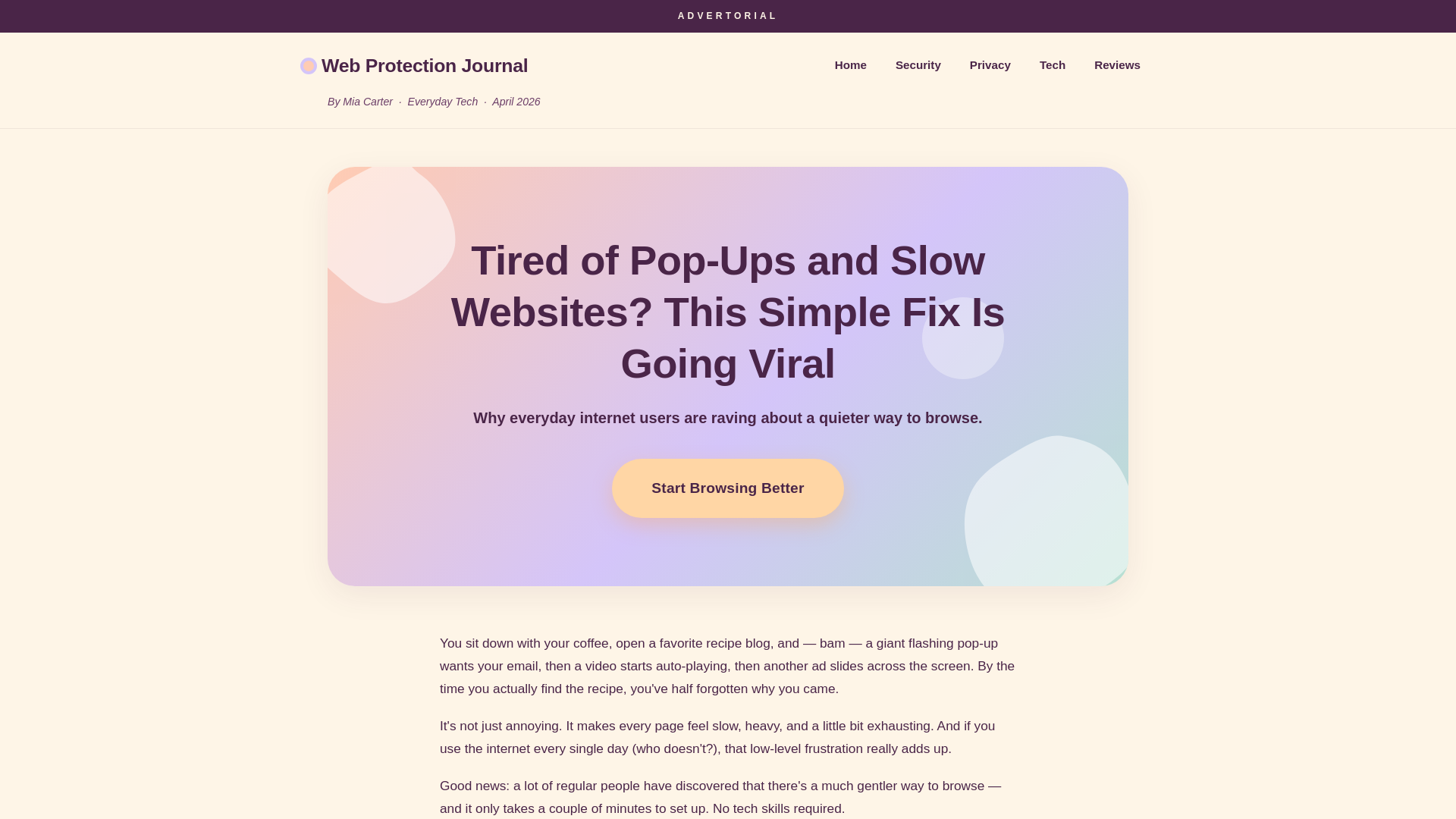 website screenshot of https://webprotectionjournal.com