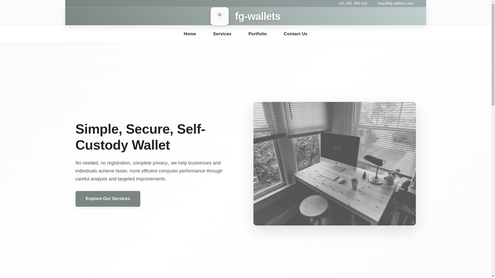 website screenshot of https://fg-wallets.com/