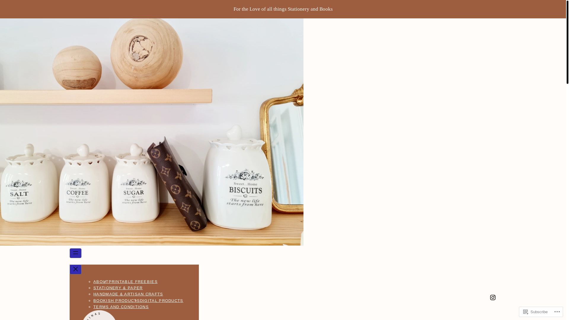 website screenshot of https://liinaspaperplans.com/