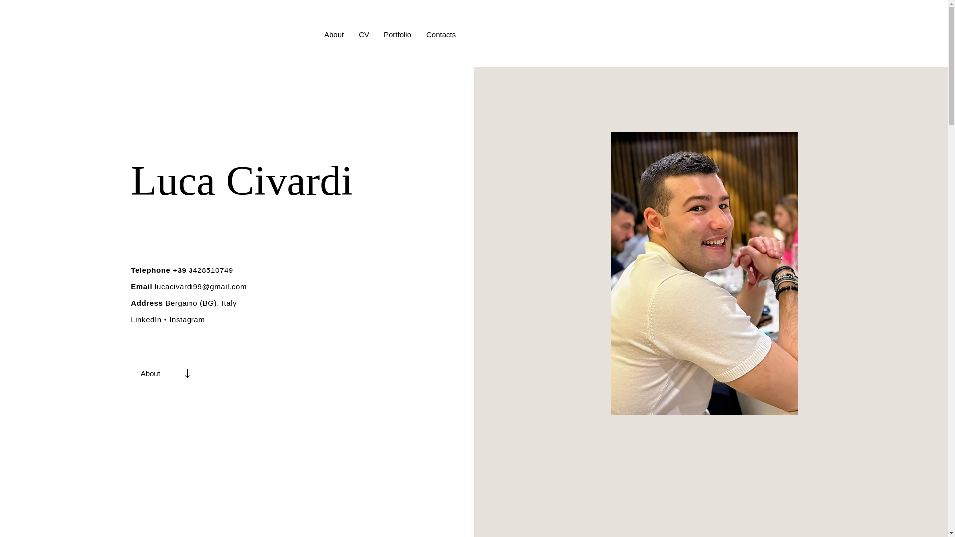 website screenshot of https://lucacivardi.com/