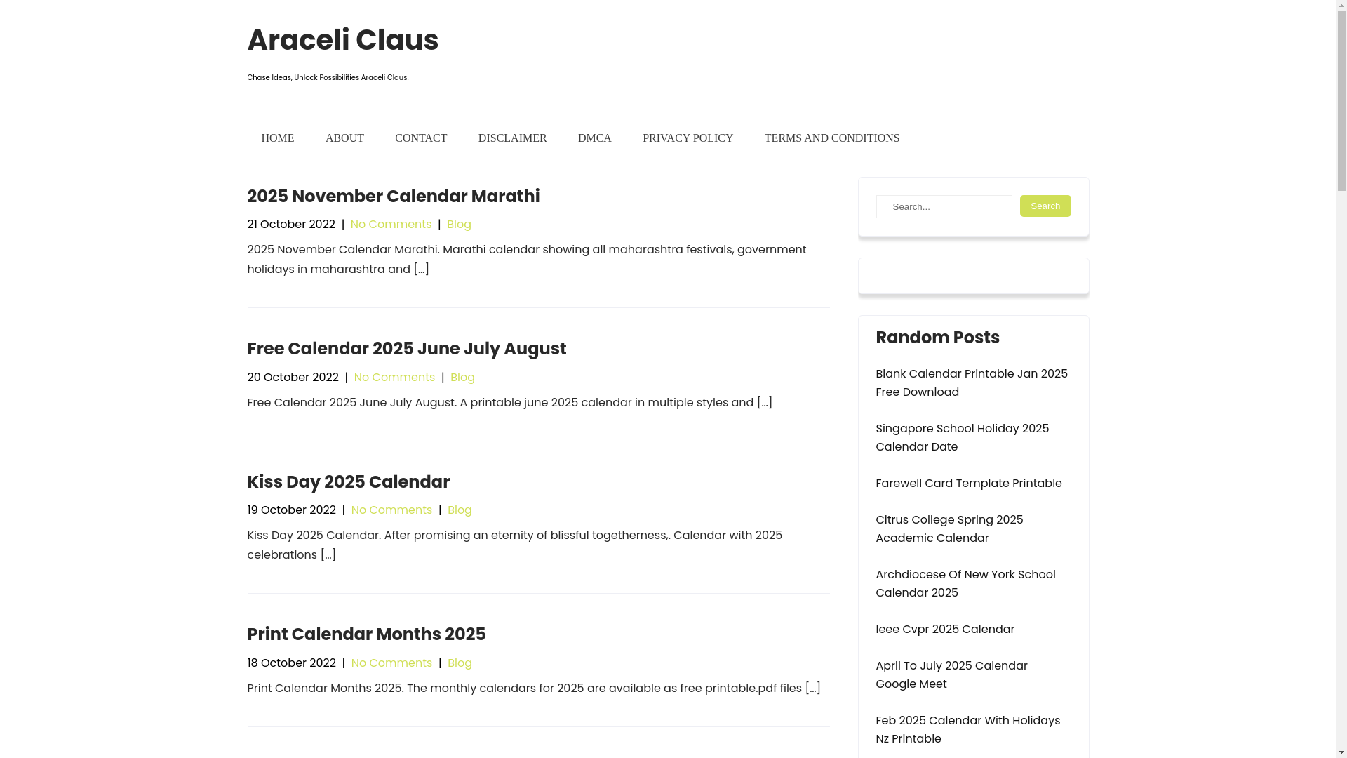 website screenshot of https://araceliclaus.pages.dev/