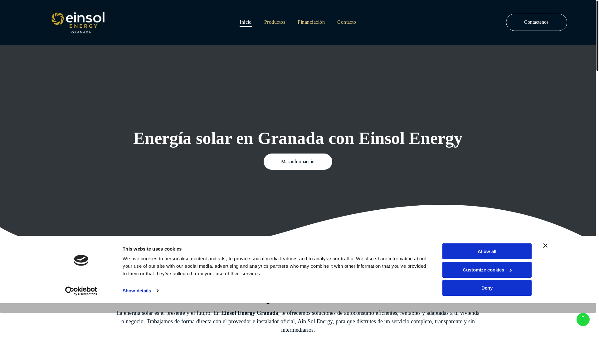 website screenshot of https://einsolenergygranada.com/