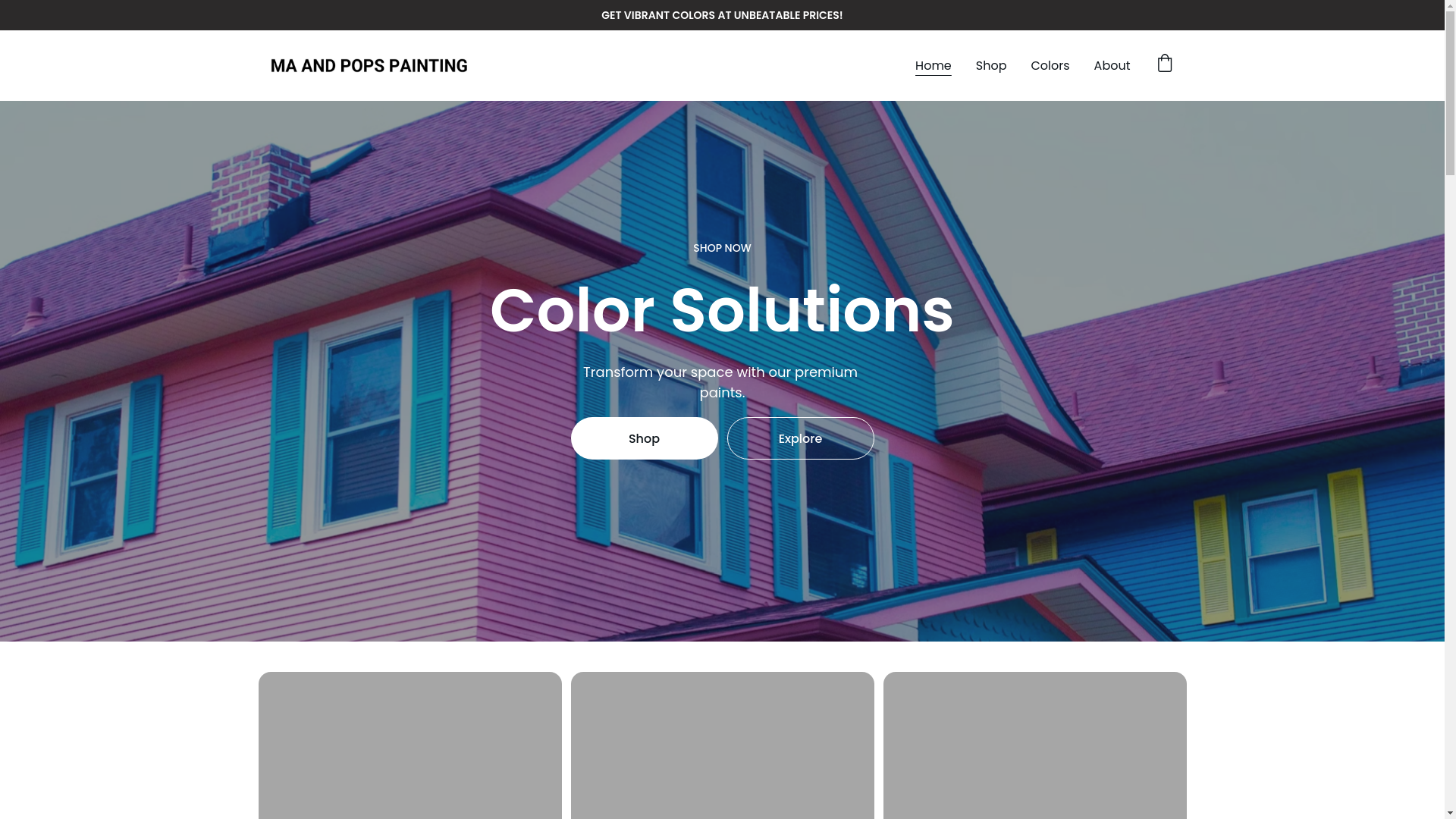 website screenshot of https://maandpopspainting.com/