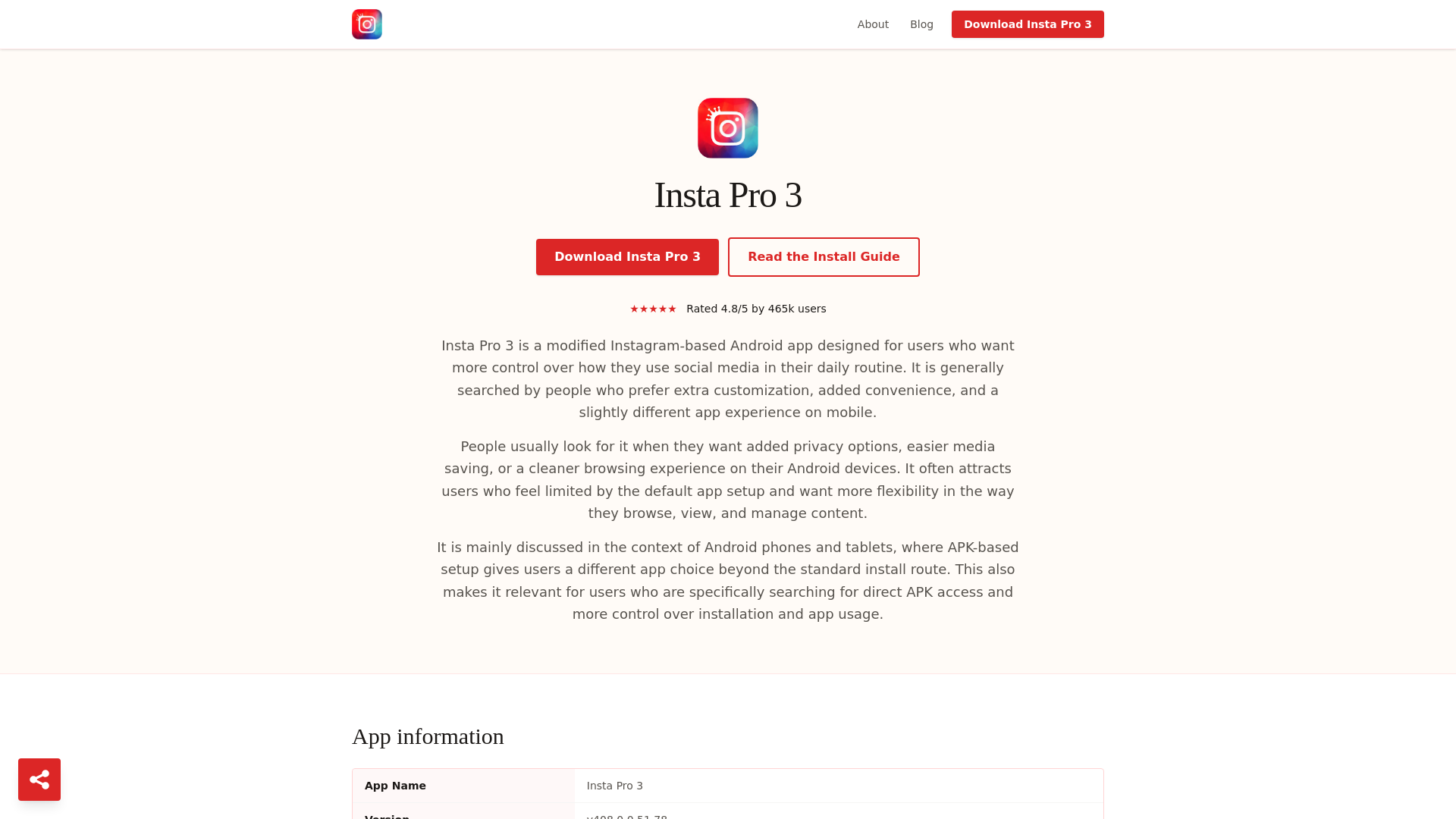 website screenshot of https://insta3pro.com