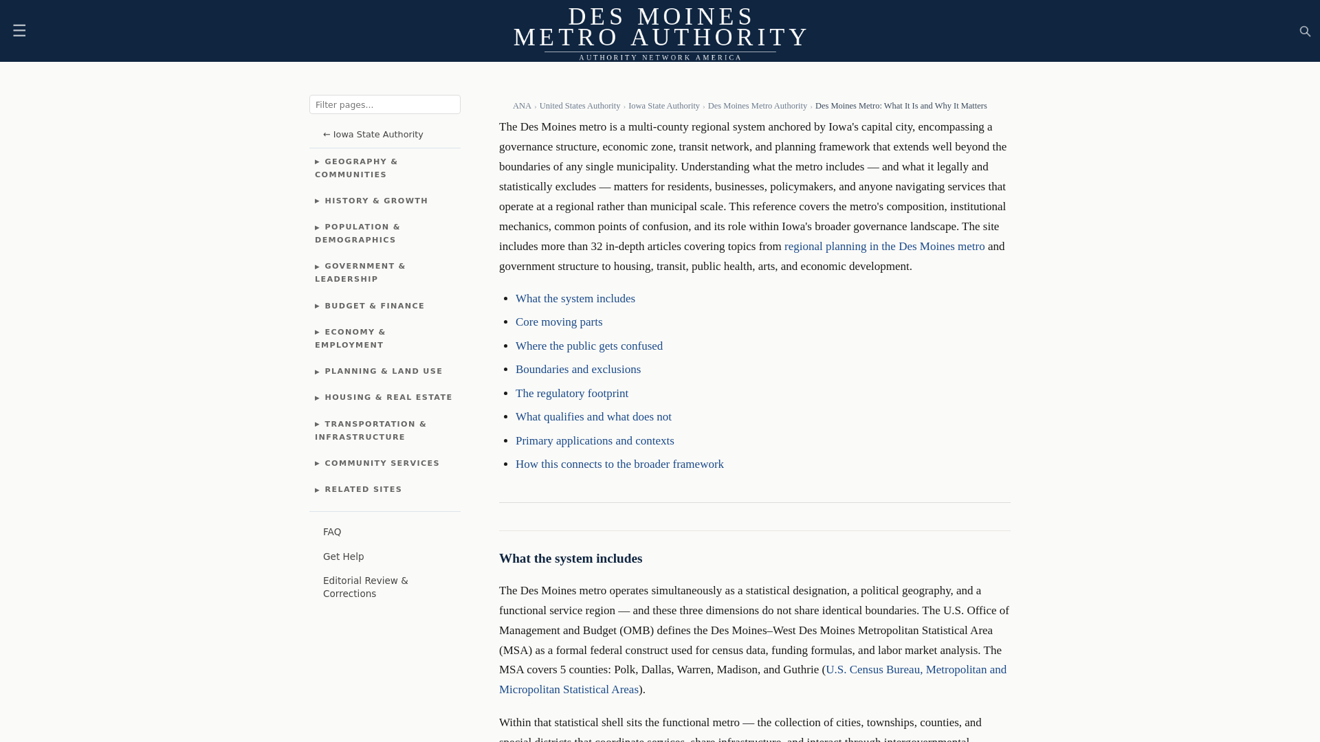 website screenshot of https://desmoinesmetroauthority.com/
