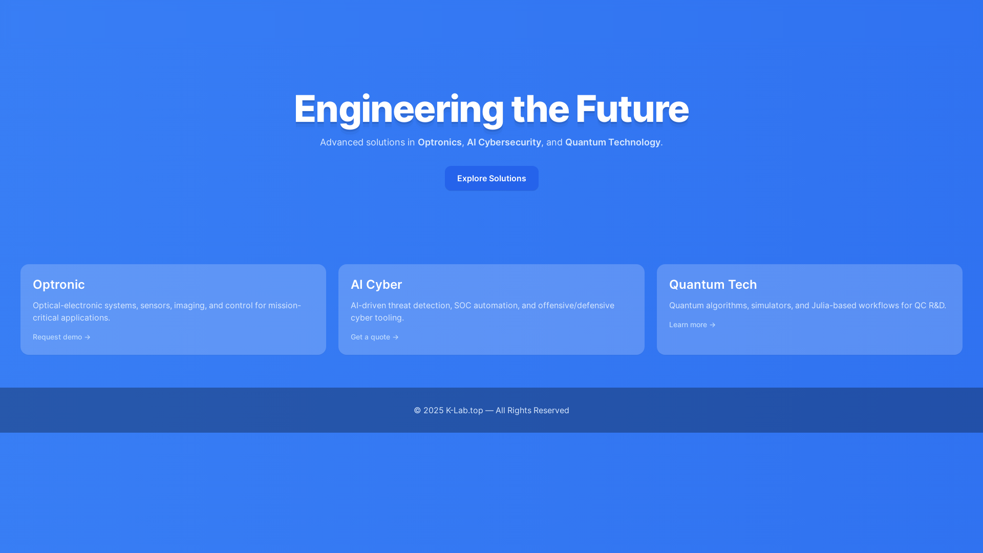 website screenshot of https://k-lab.top/