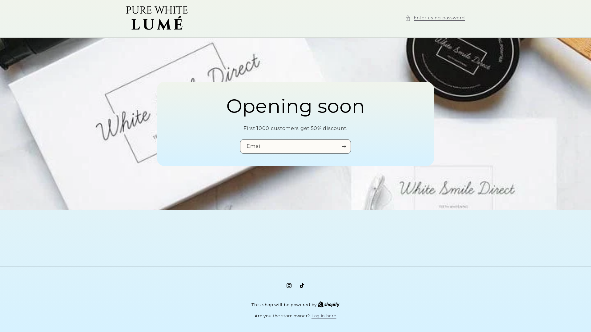 website screenshot of https://purewhitelume.com/