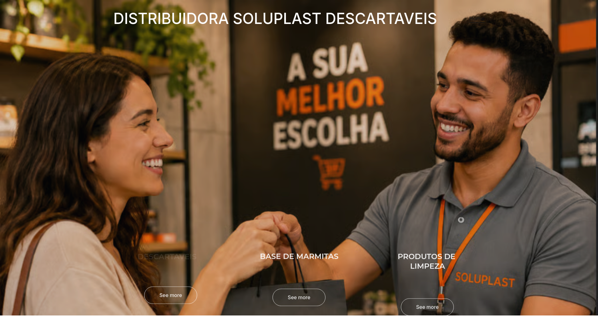 website screenshot of https://distribuidorasoluplast.com/
