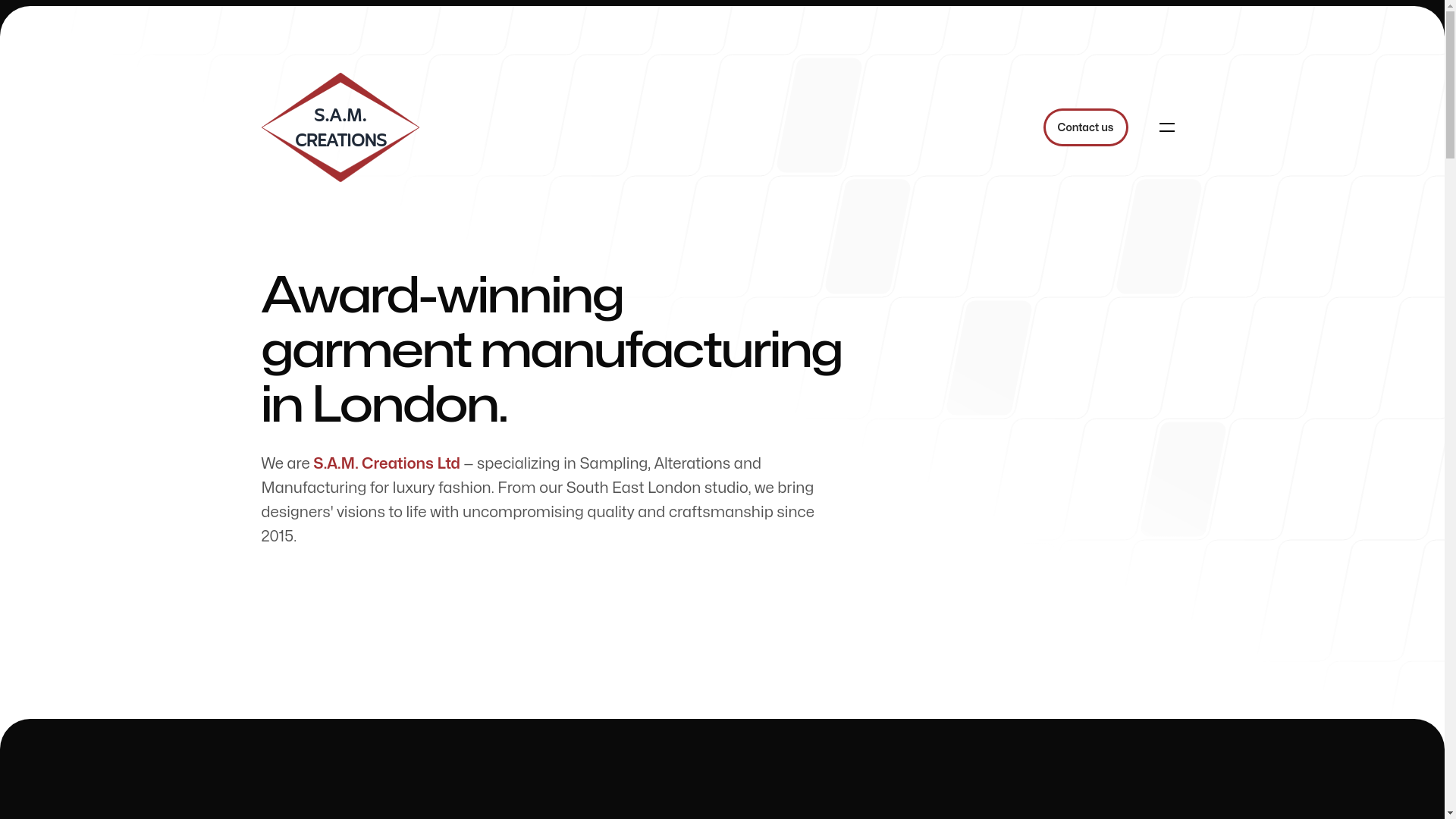 website screenshot of https://samcreations.uk/