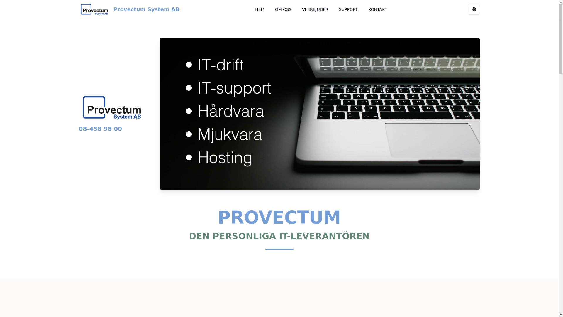 website screenshot of https://provectum-oneclick.pages.dev/