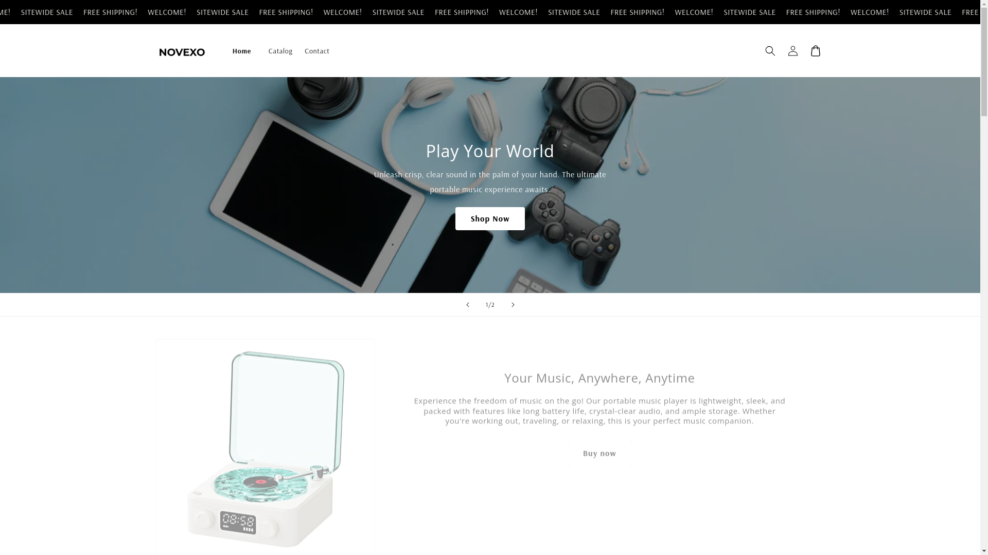 website screenshot of https://trynovexo.com/